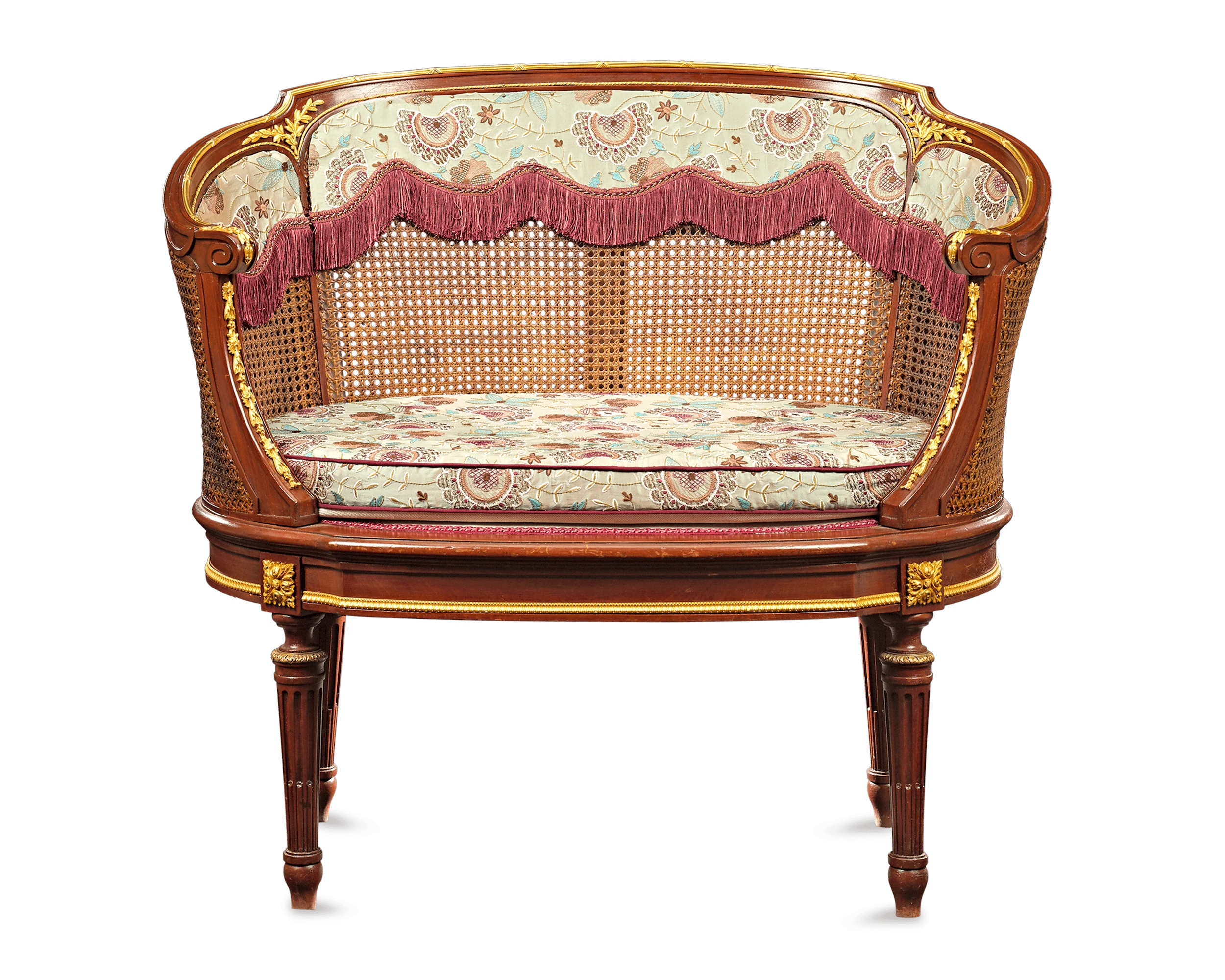 Louis XVI-Style French Caned Settees - Image 2