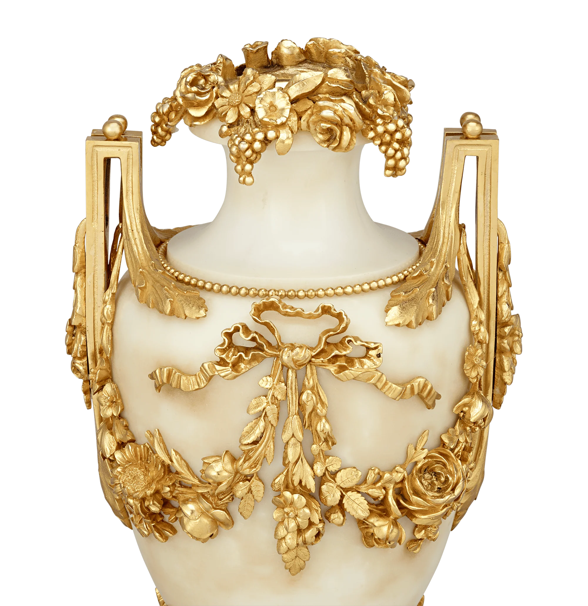 Louis XVI Style Gilt Marble Vases - Image 3