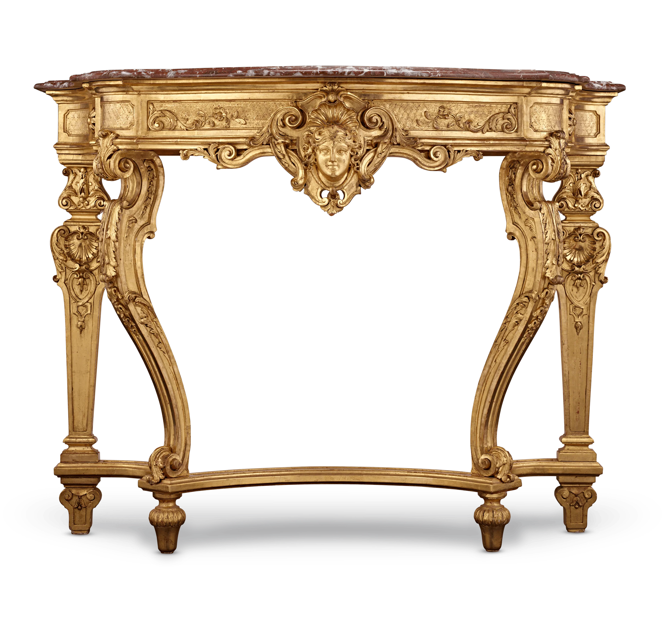 Louis XVI-Style Giltwood Console Table