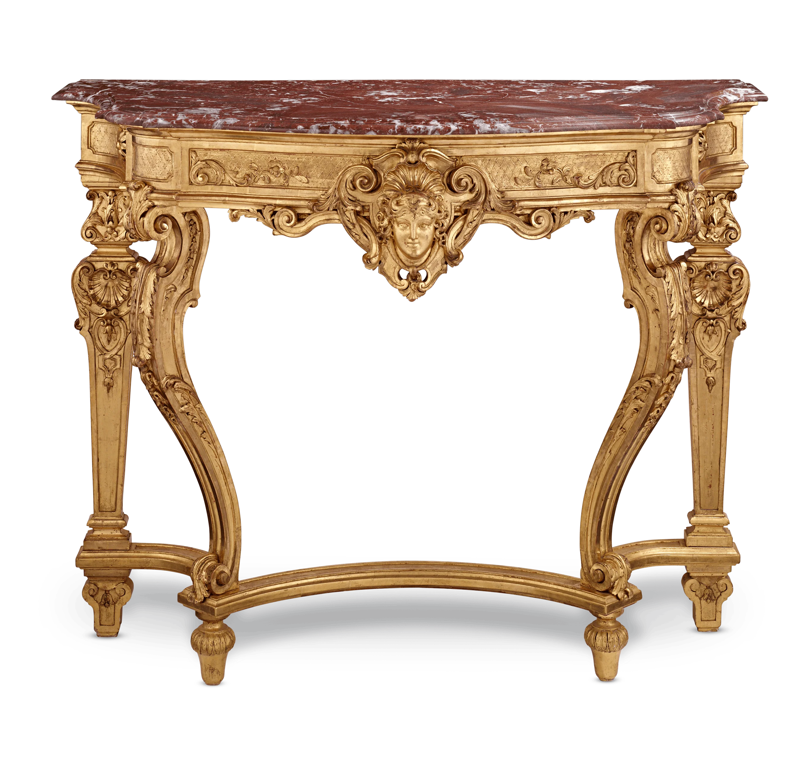 Louis XVI-Style Giltwood Console Table - Image 2