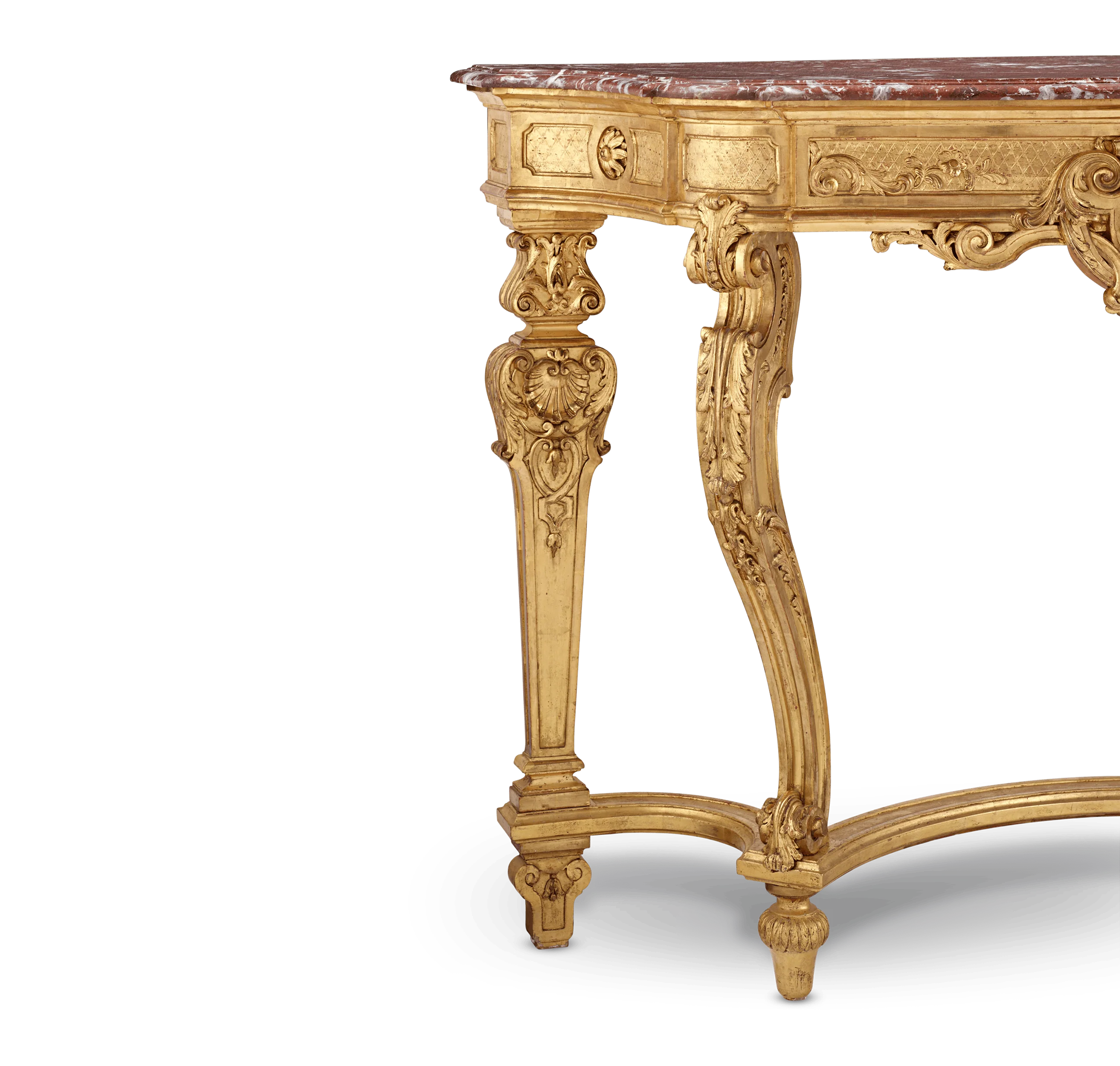 Louis XVI-Style Giltwood Console Table - Image 4