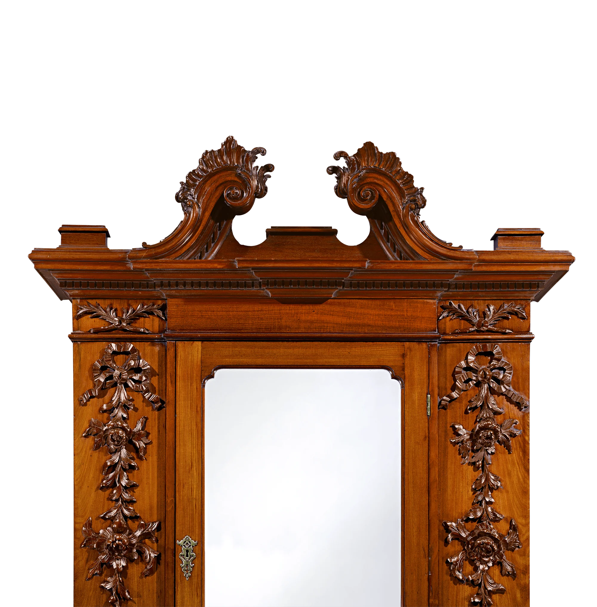 Mahogany Bureau Cabinet after Thomas Chippendale - Image 4