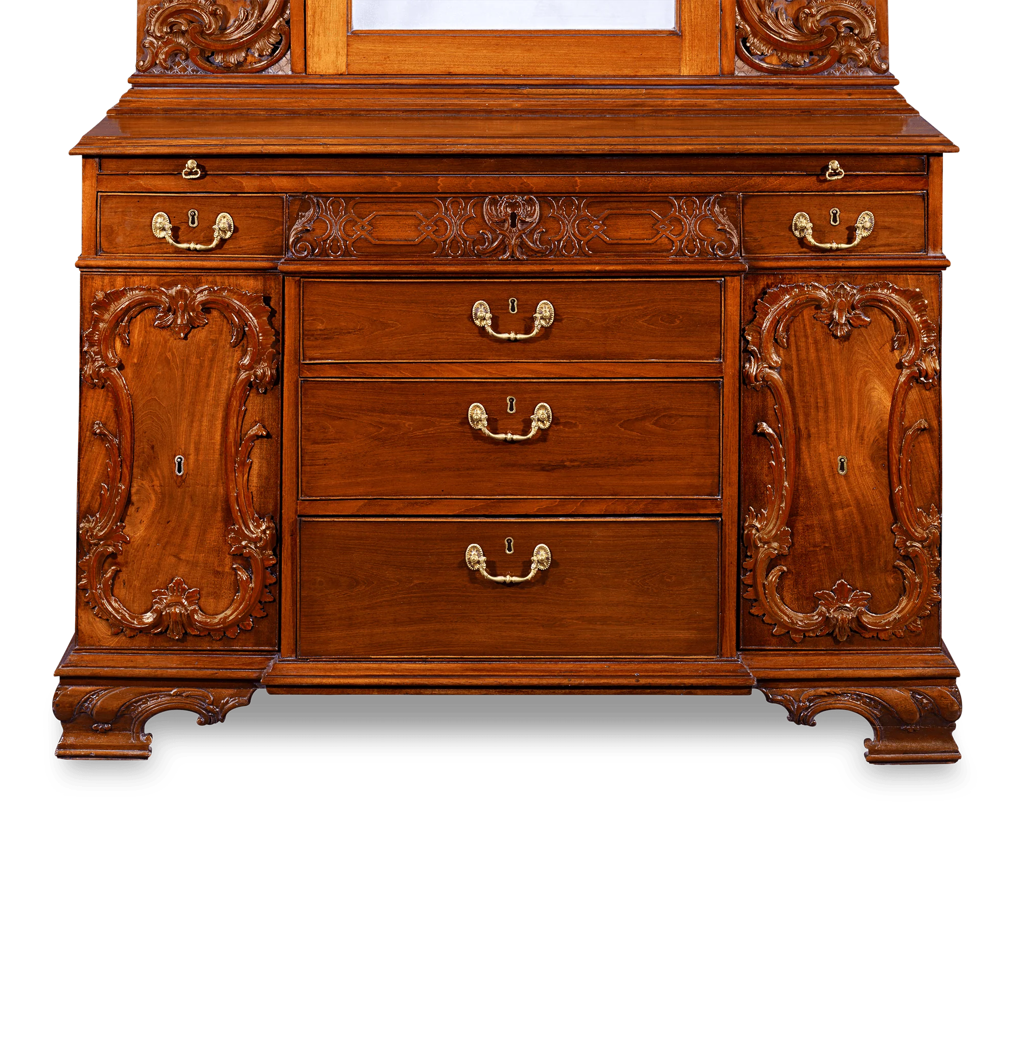 Mahogany Bureau Cabinet after Thomas Chippendale - Image 5