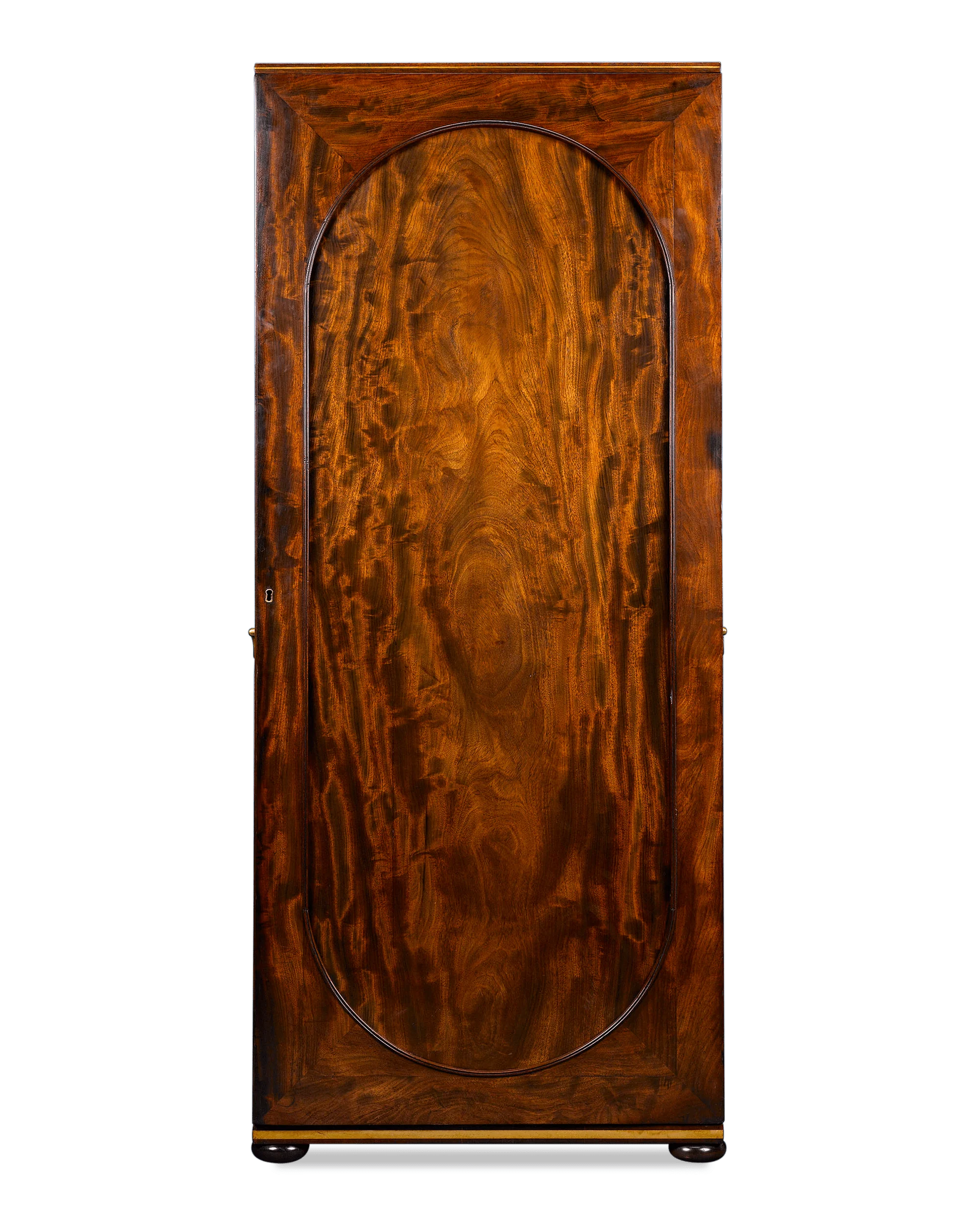 Mahogany Upright Cane Cabinet