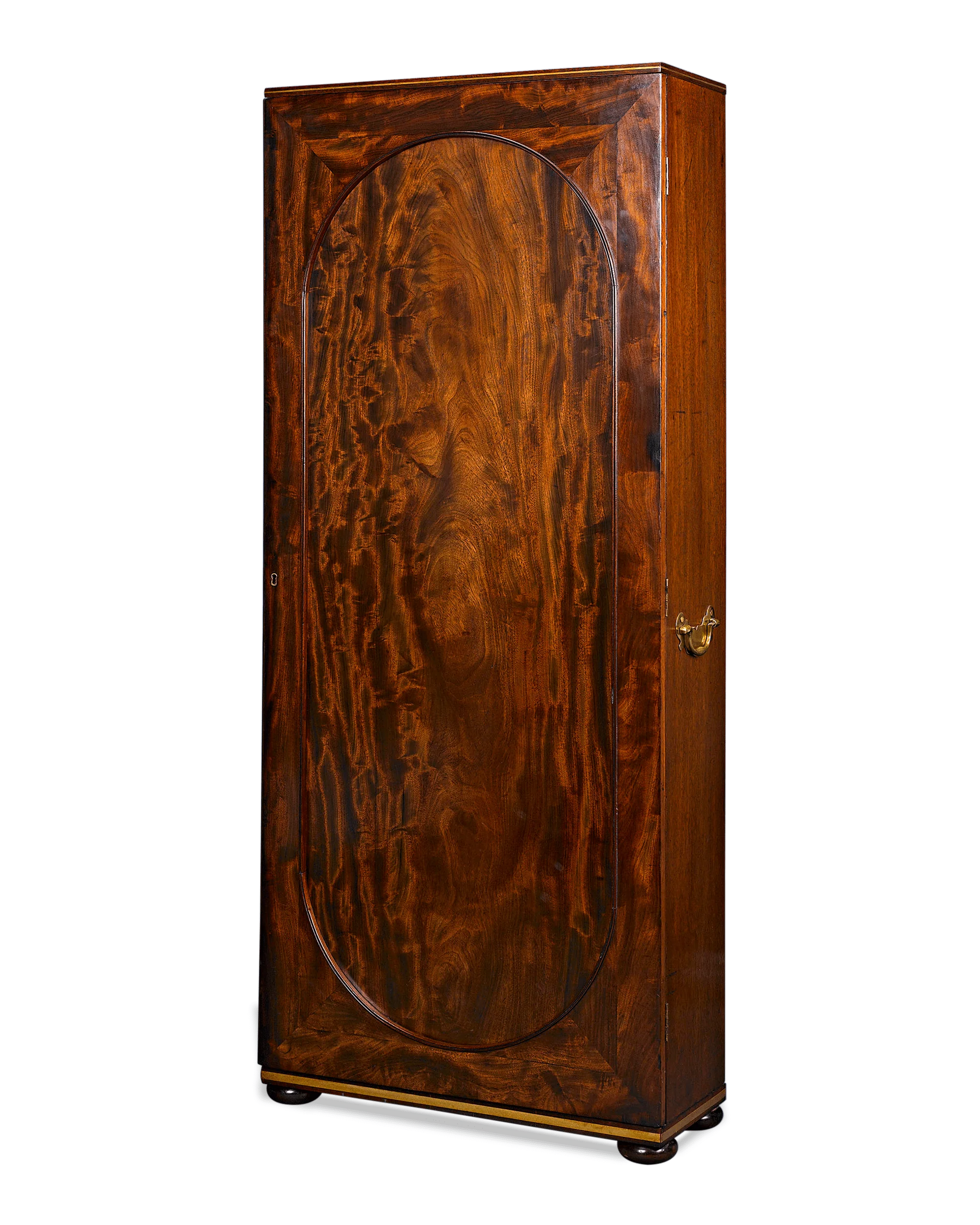 Mahogany Upright Cane Cabinet - Image 4