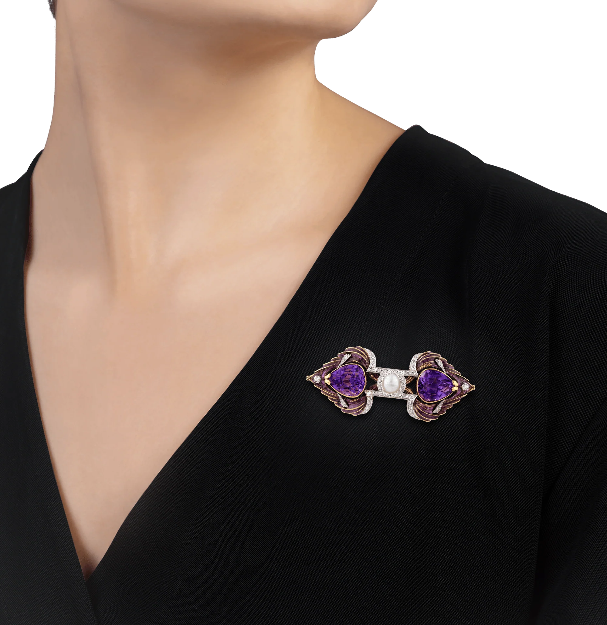 Marcus & Co. Amethyst Brooch - Image 3