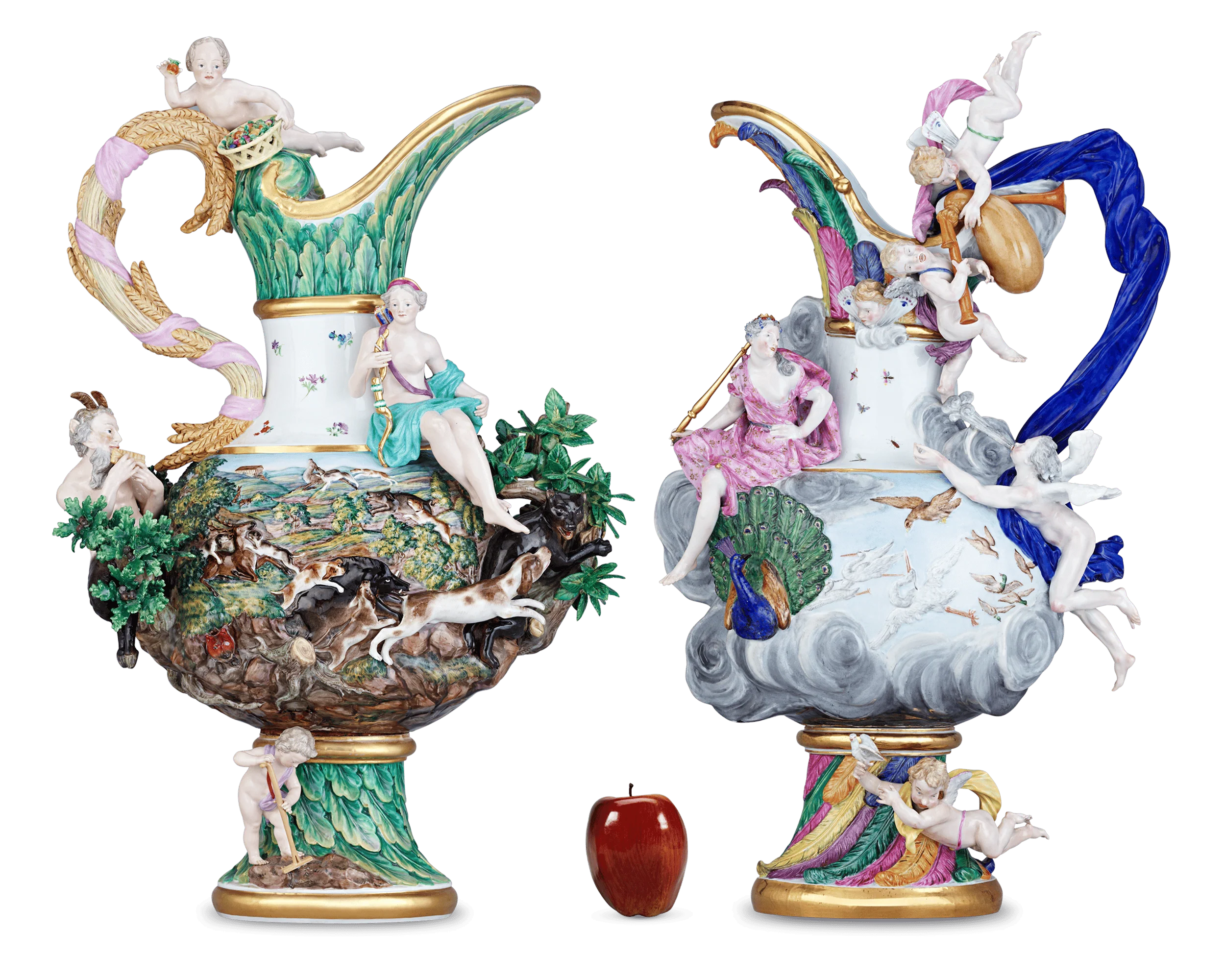 Meissen Four Elements Porcelain Ewers - Image 4
