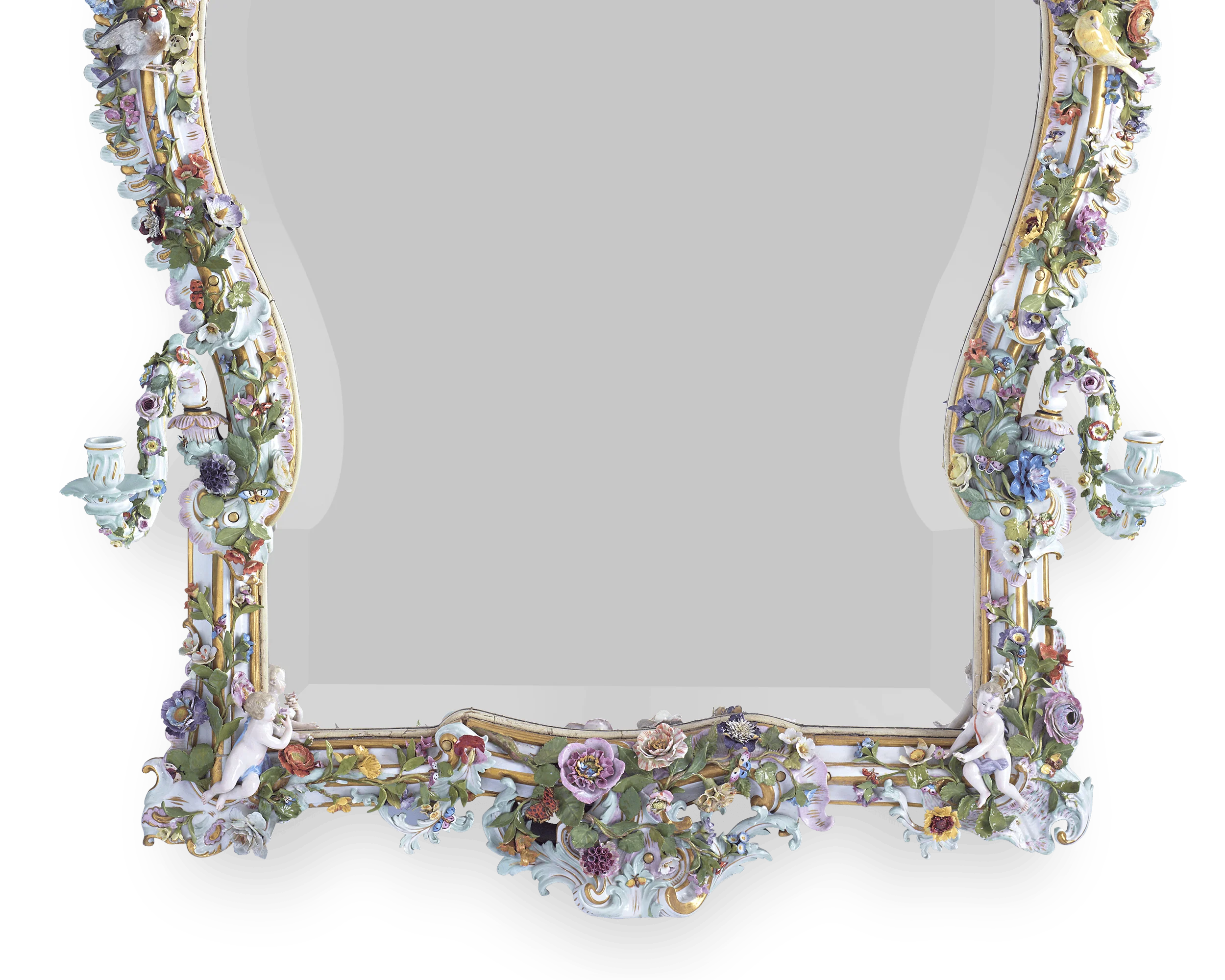 Meissen Porcelain Mirror - Image 3