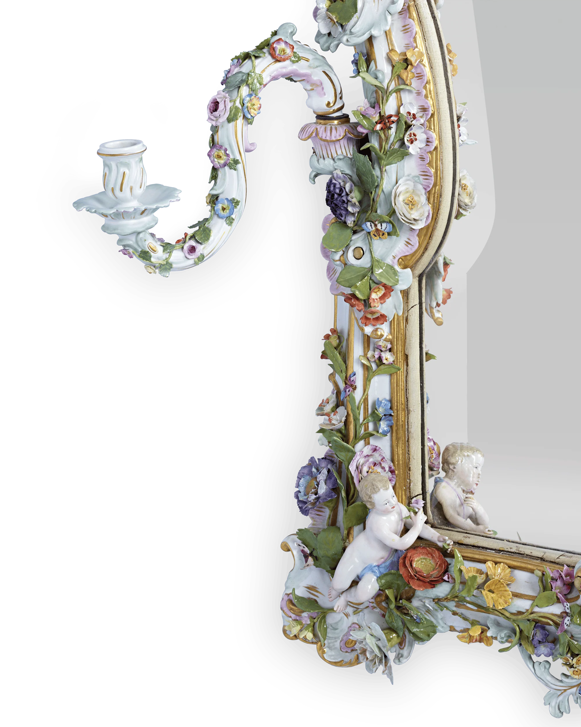 Meissen Porcelain Mirror - Image 4