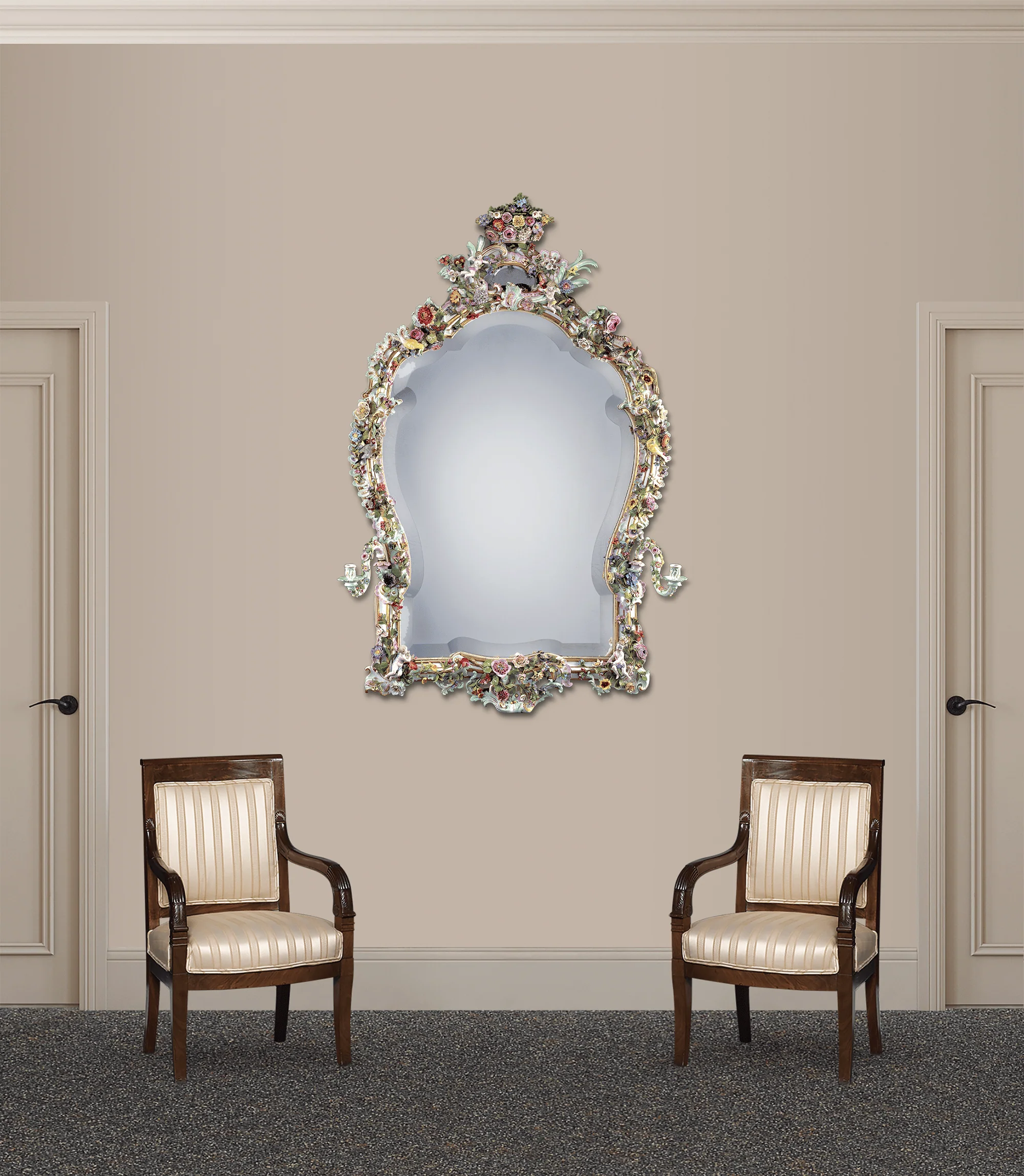 Meissen Porcelain Mirror - Image 5