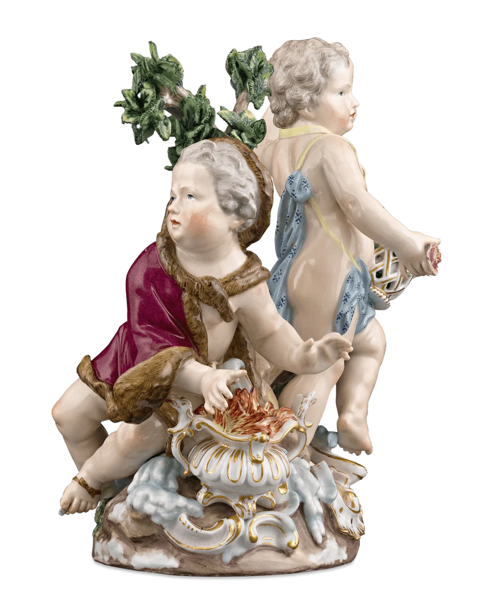 Meissen Porcelain Winter and Spring Figural Group - Image 2