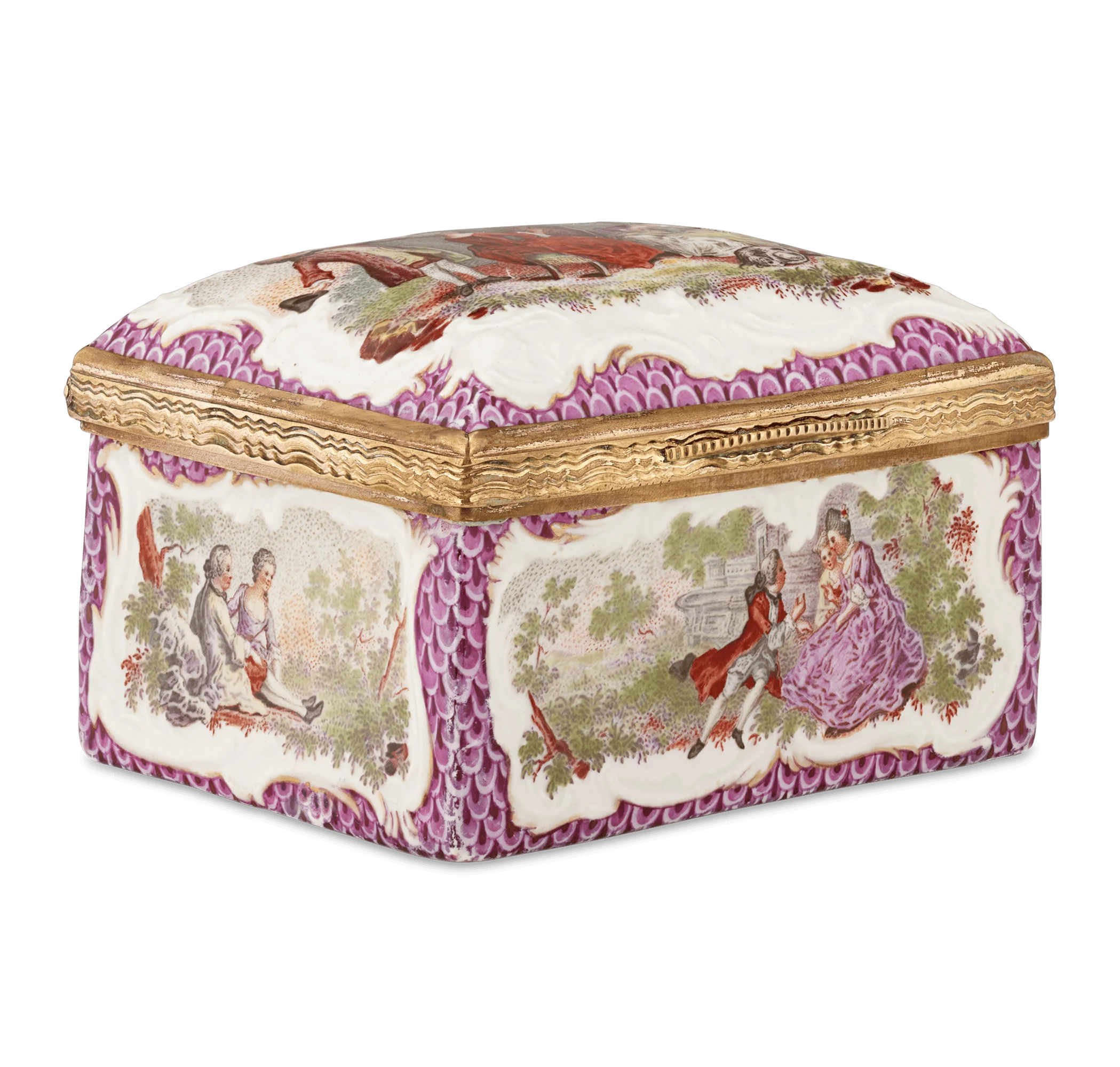 Meissen Rococo Porcelain Box