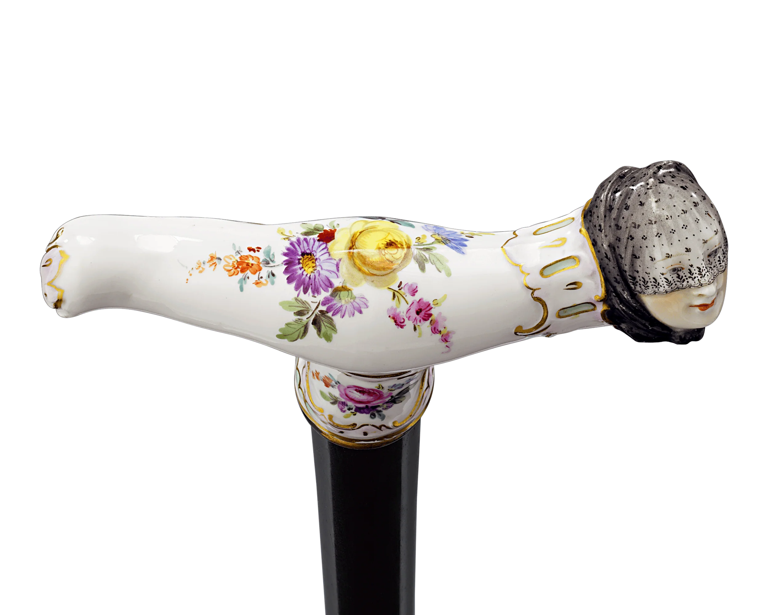 Meissen Veiled Woman Cane - Image 3