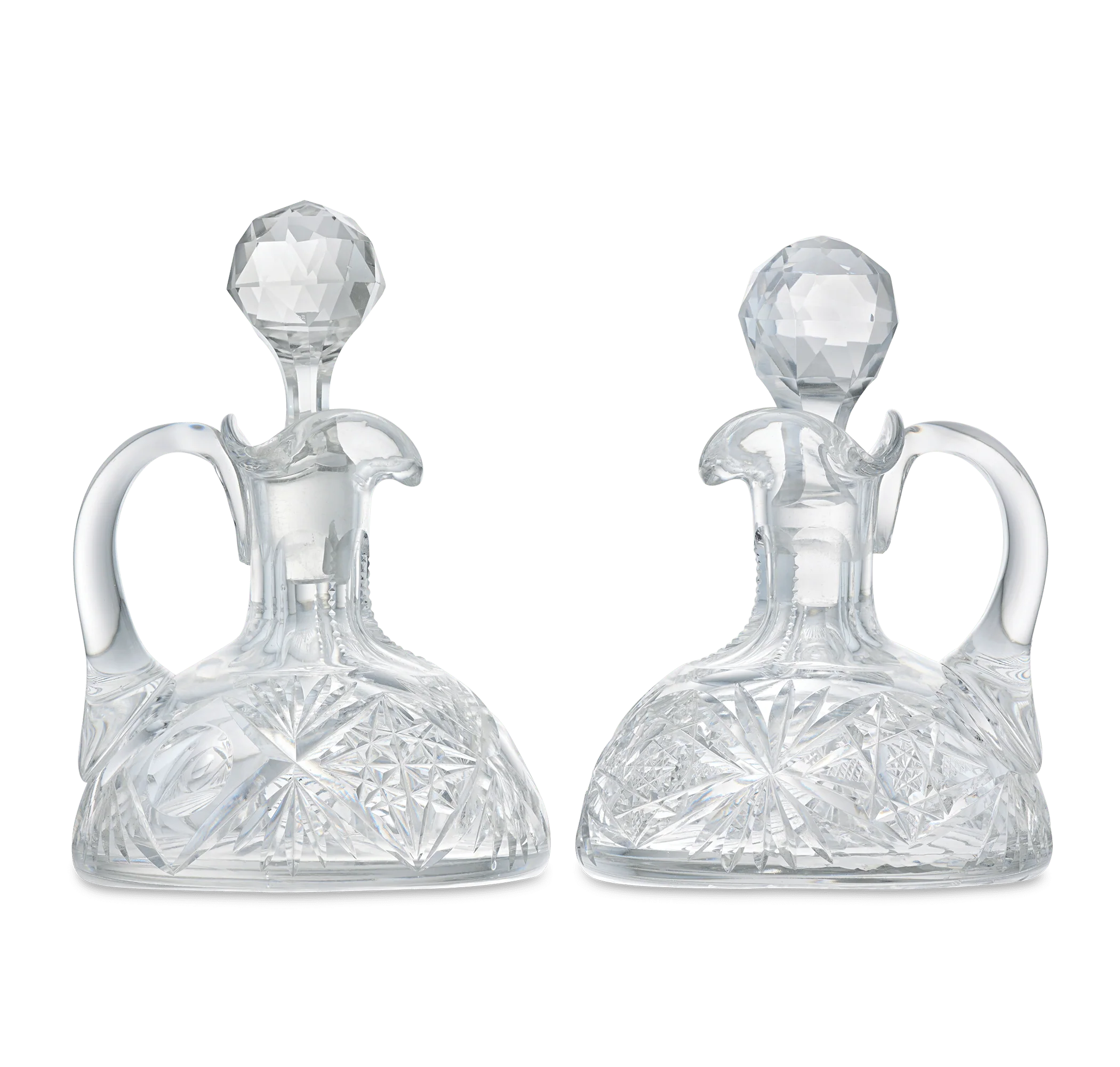 Middlesex Pattern Cut Glass Cruet Bottles - Image 2