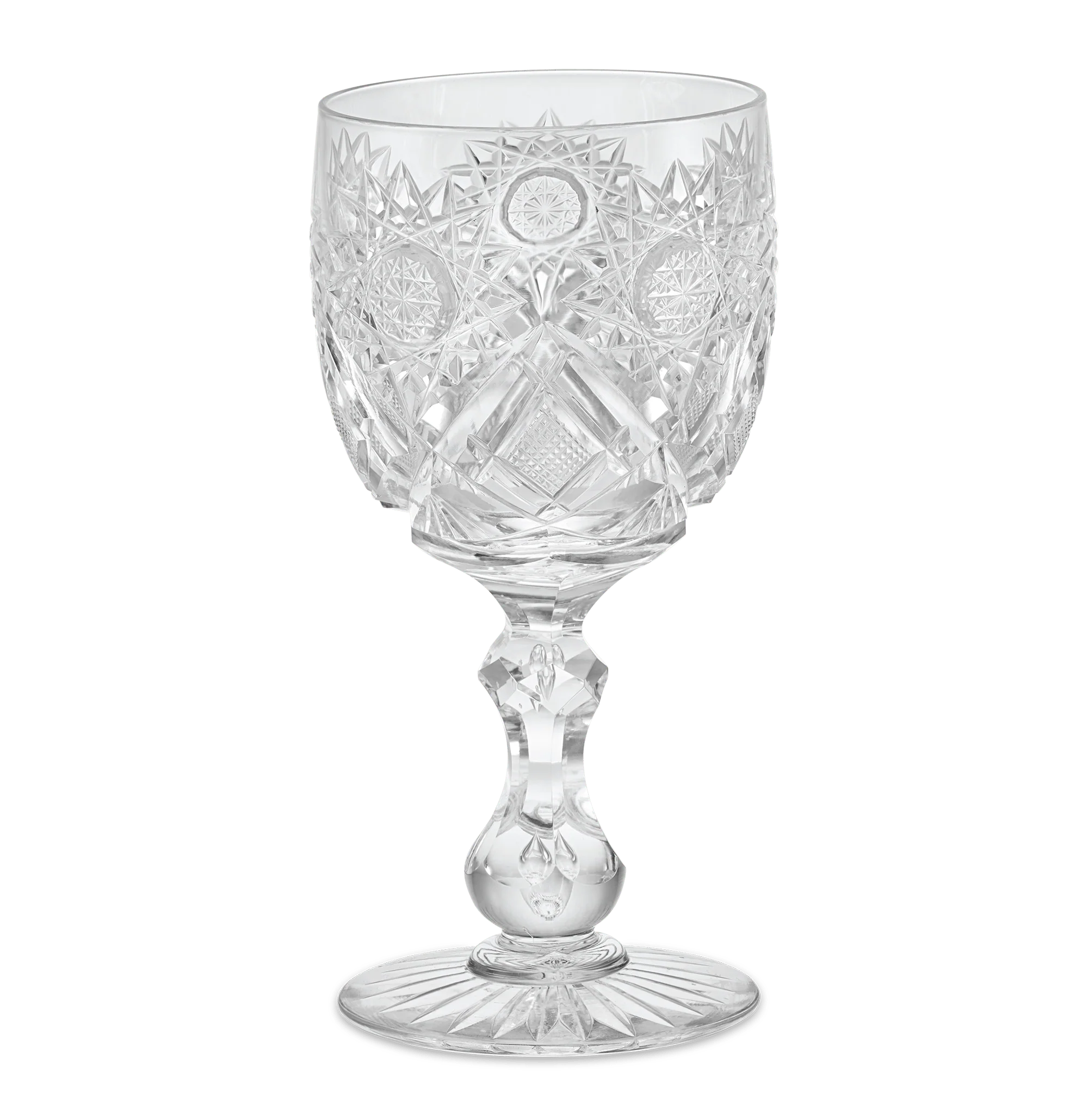 Middlesex Pattern Cut Glass Goblet