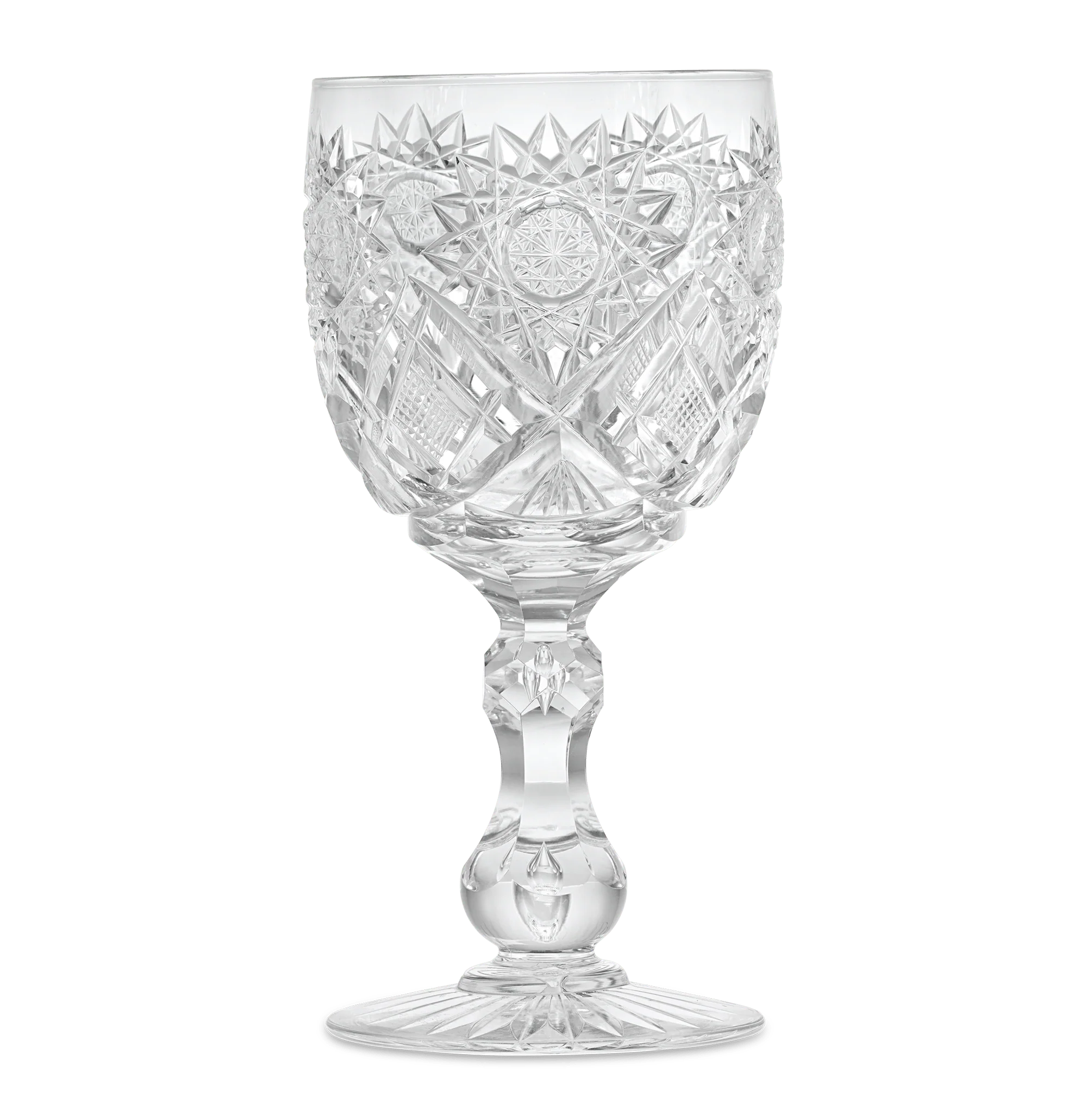 Middlesex Pattern Cut Glass Goblet - Image 2