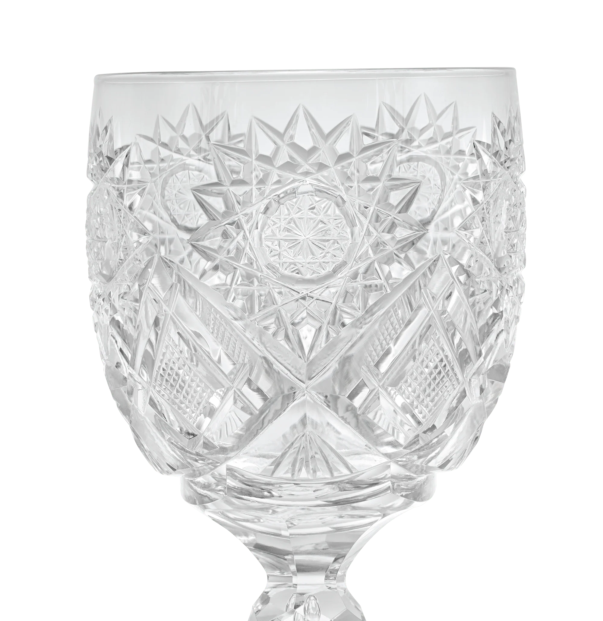 Middlesex Pattern Cut Glass Goblet - Image 3