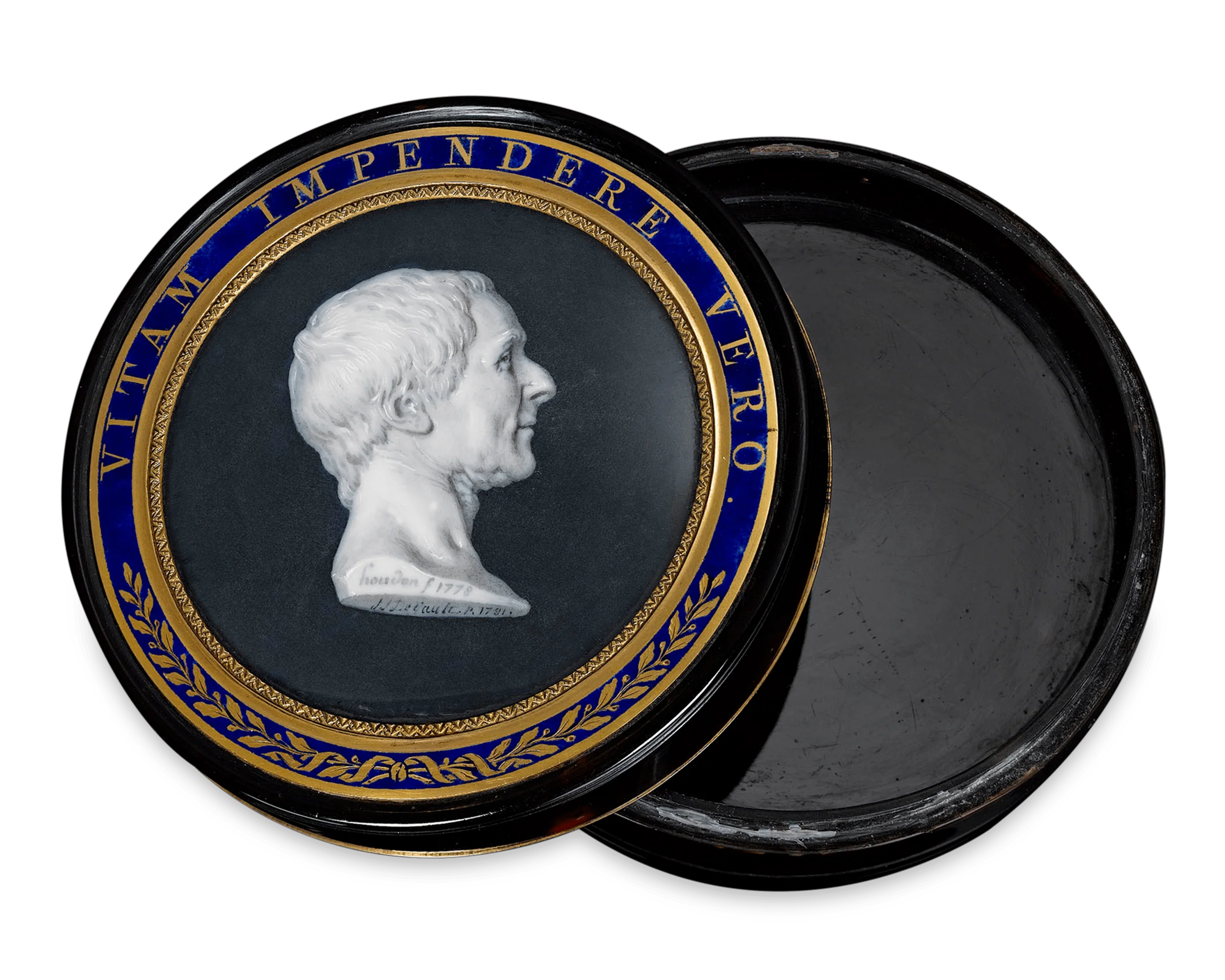 Montesquieu Portrait Tortoiseshell Snuff Box - Image 2