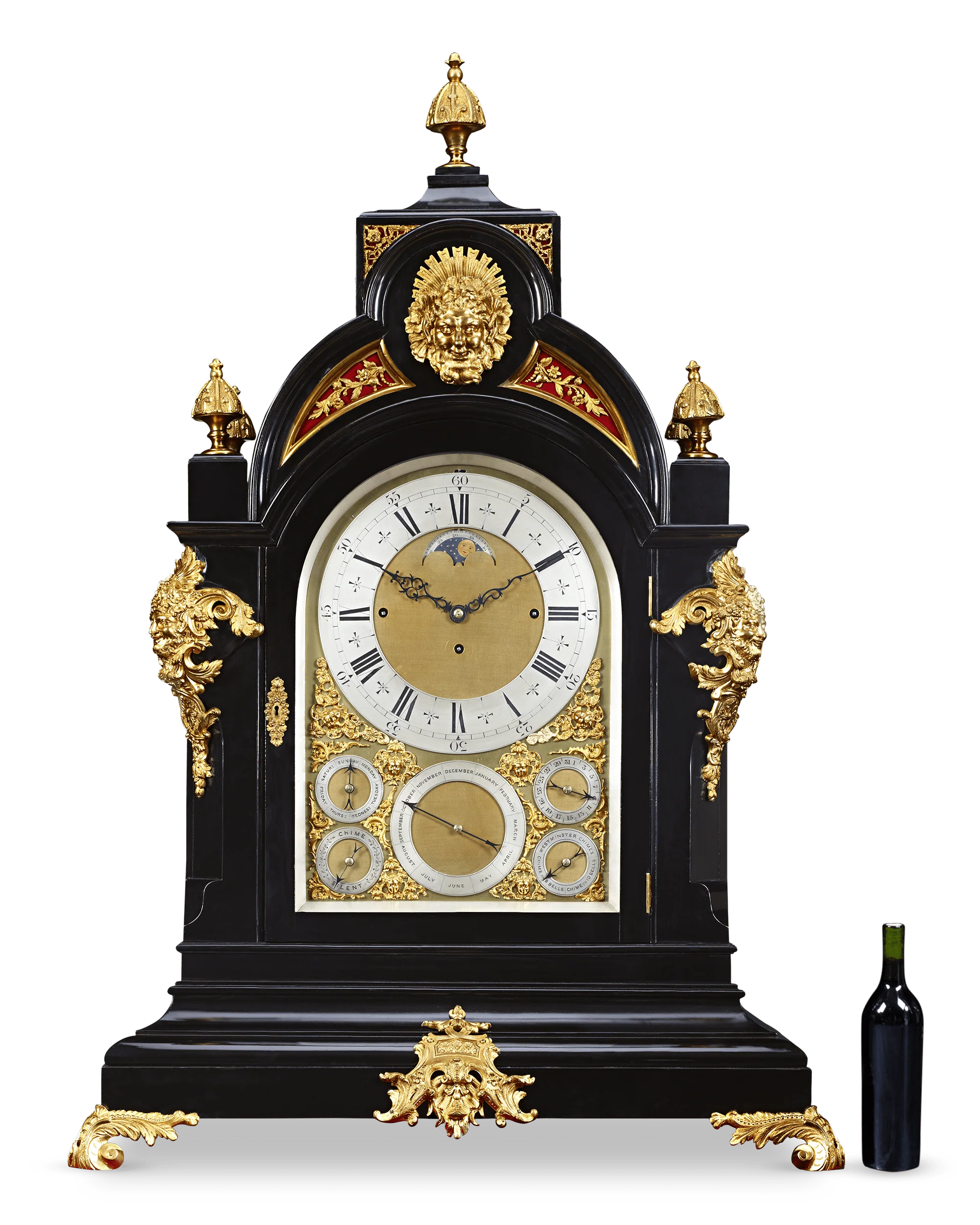 Monumental Three-Train Bracket Clock by J.C. Jennens & Sons - Image 3