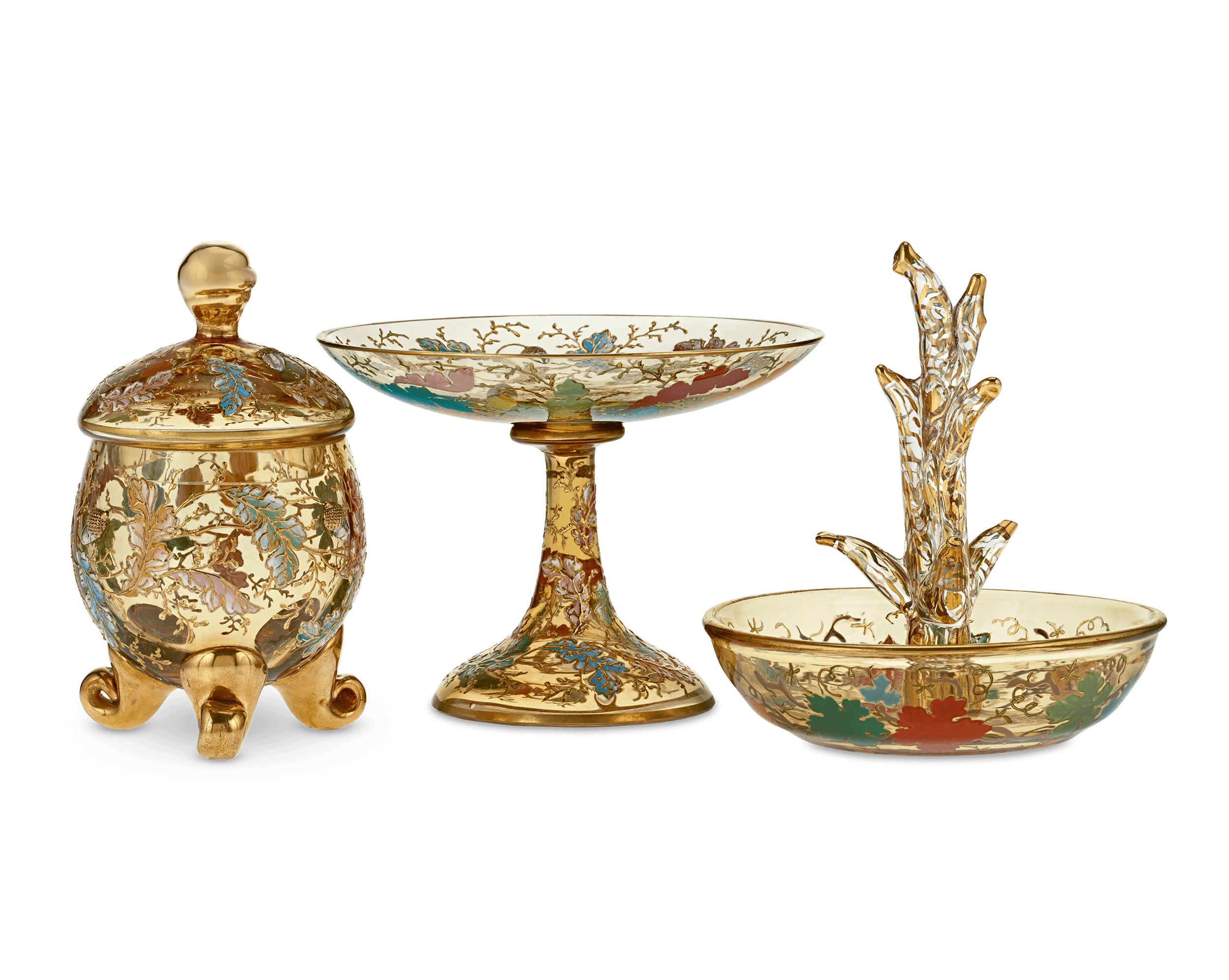 Moser Enameled Glass Dressing Table Set - Image 5