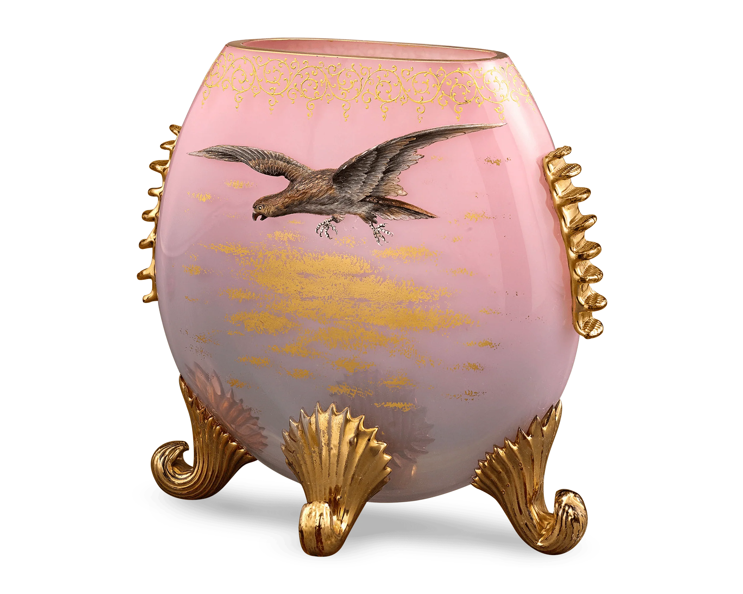Moser Pink Glass Pillow Vase - Image 3