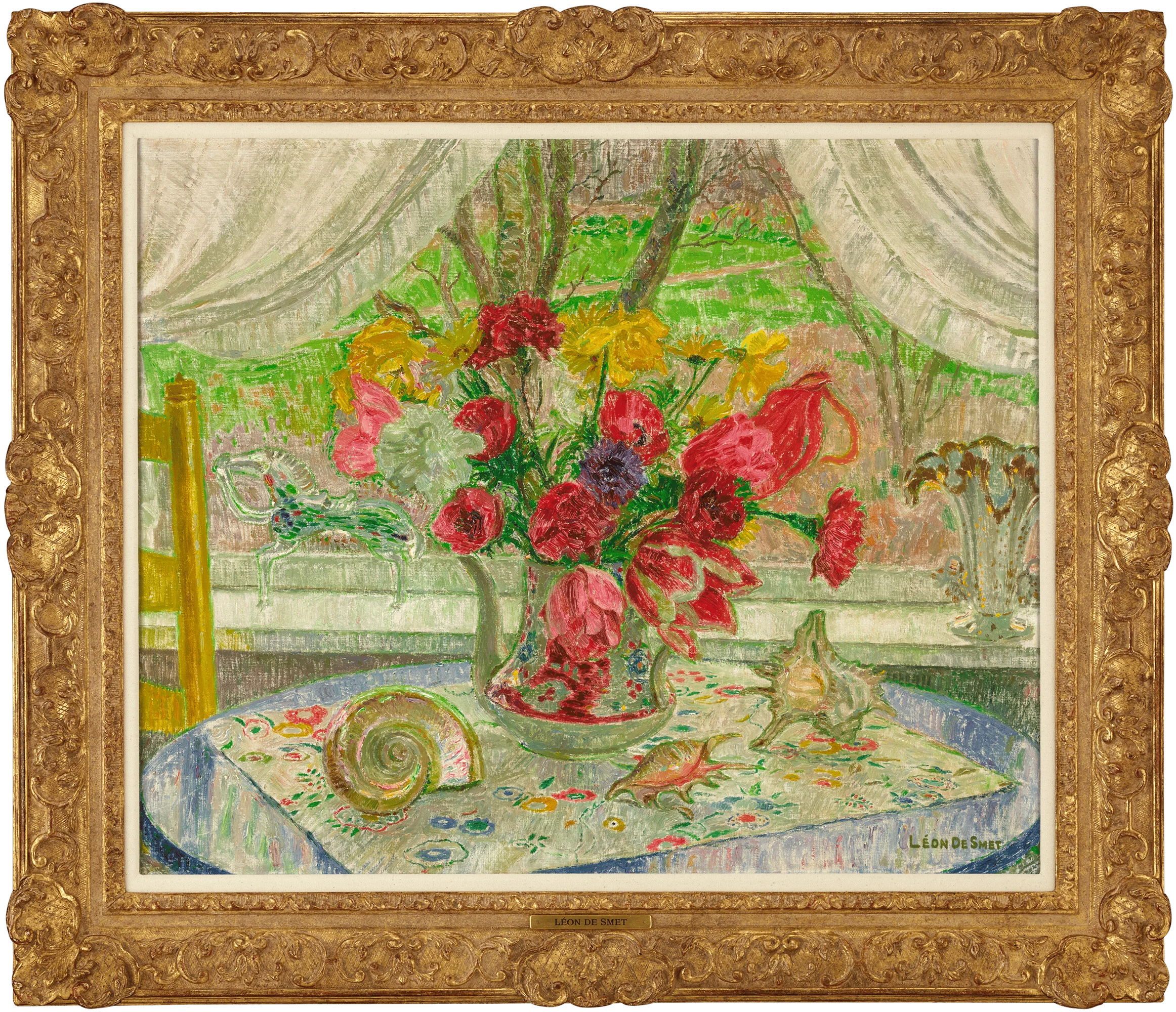 Nature morte devant la fenetre by Léon de Smet - Image 2