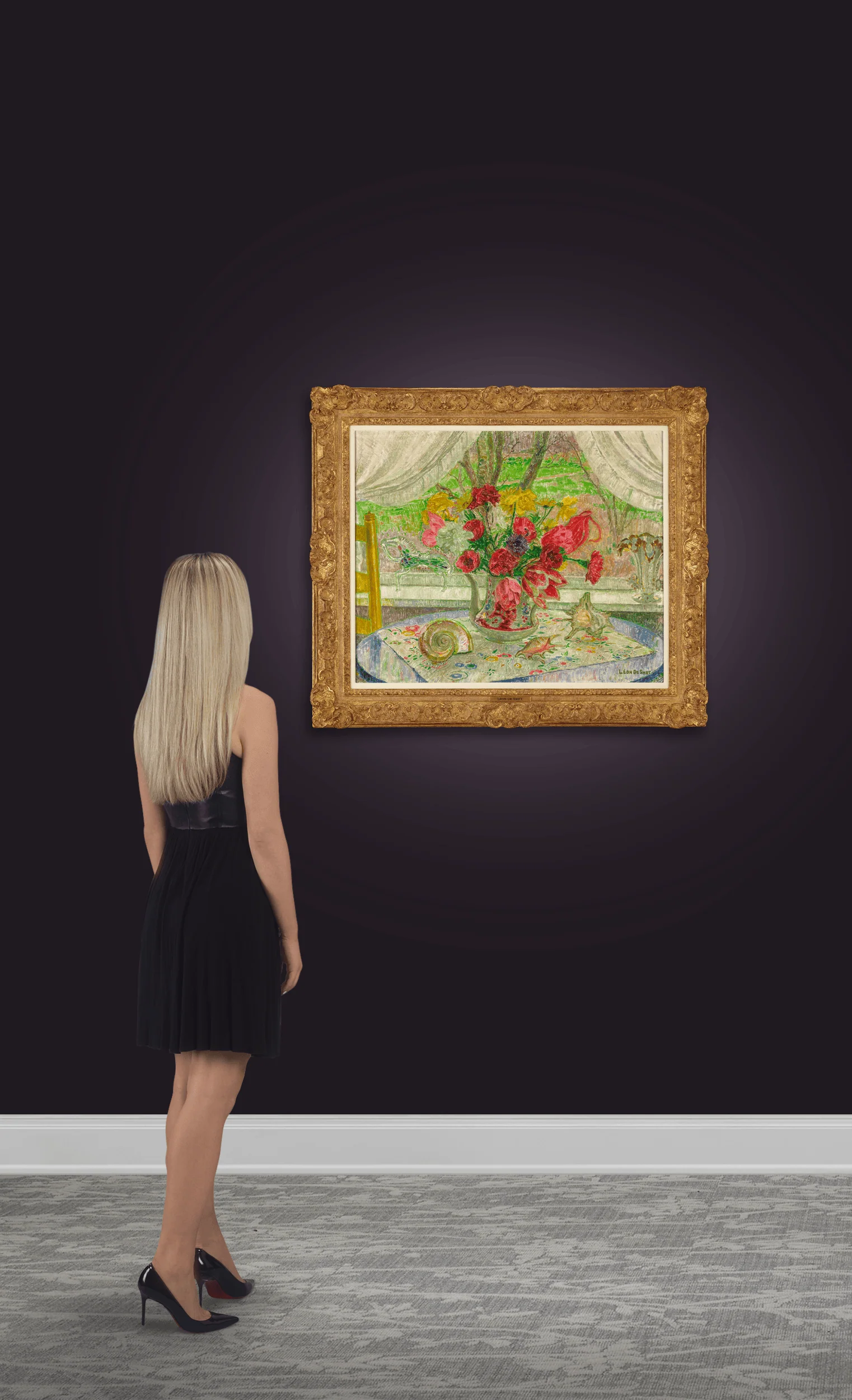 Nature morte devant la fenetre by Léon de Smet - Image 6