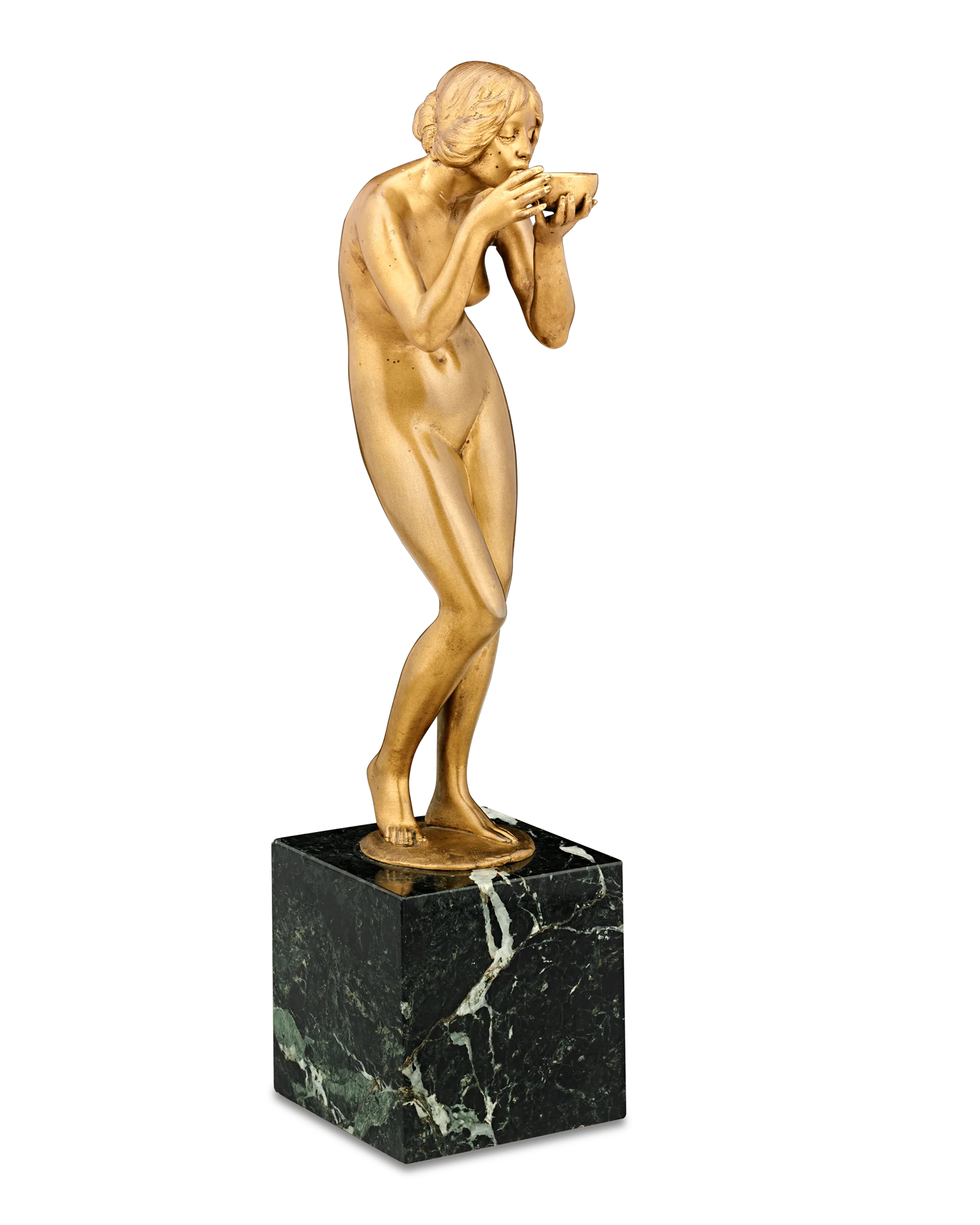 Nude Drinking from a Bowl by Victor Heinrich Seifert