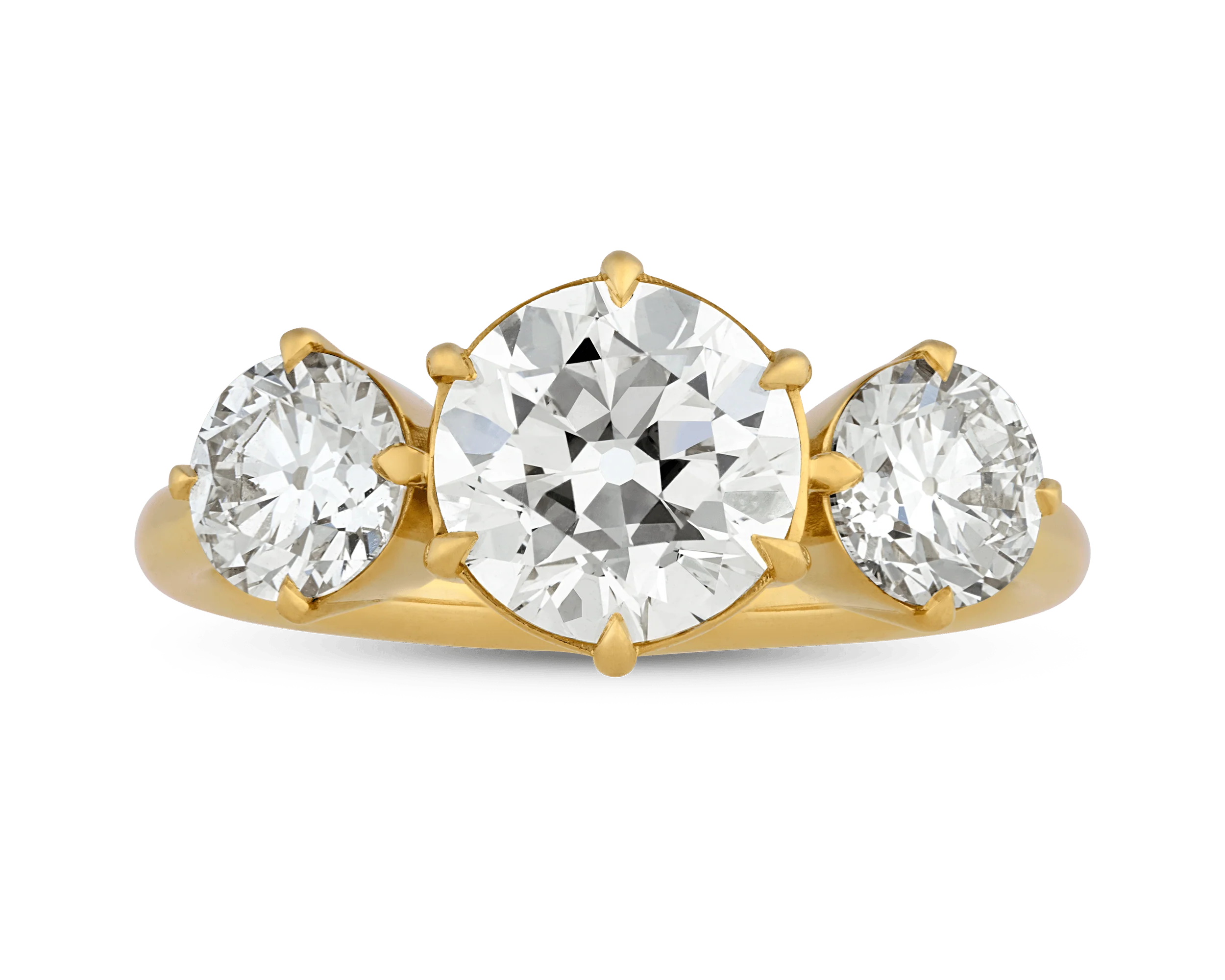 Old European Cut Diamond Ring, 2.53 Carats