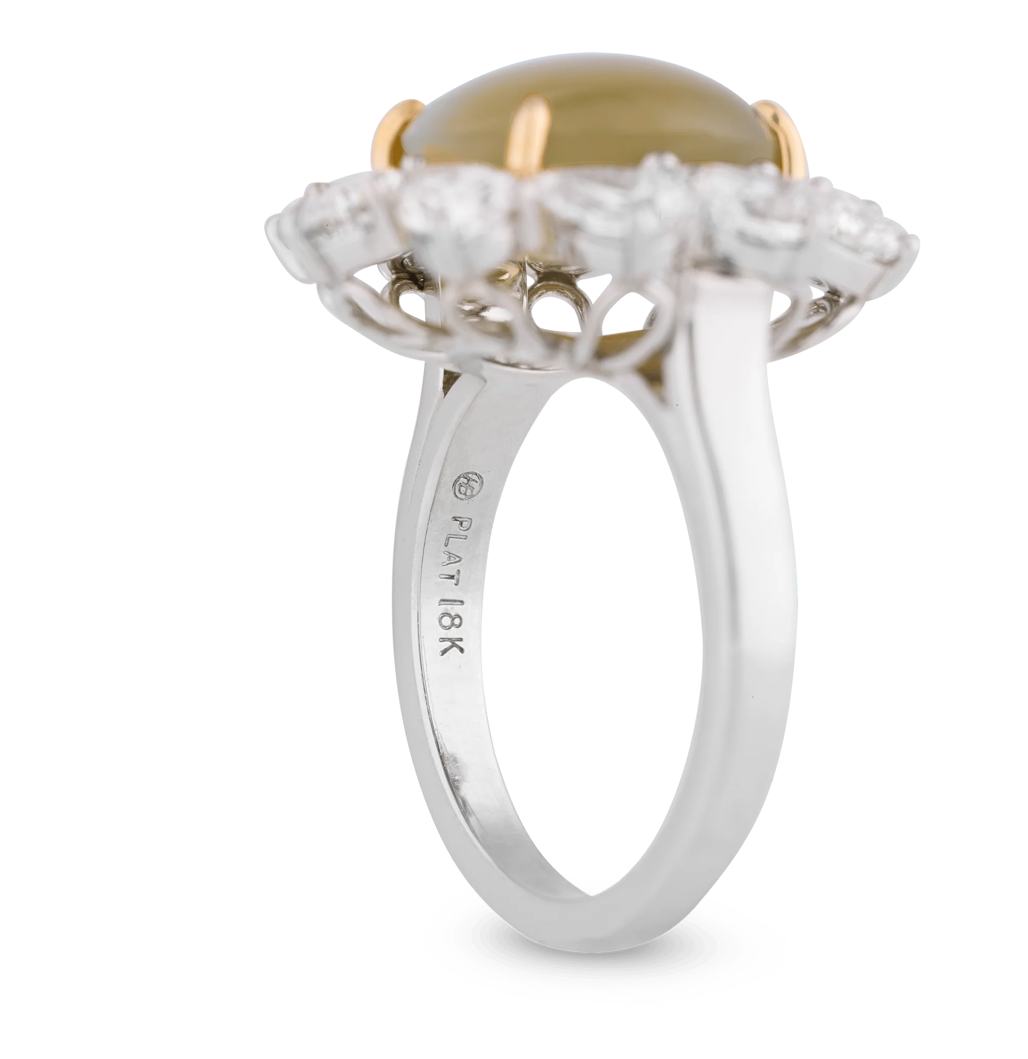 Oscar Heyman Cat's Eye Chrysoberyl Ring, 8.36 Carats - Image 3