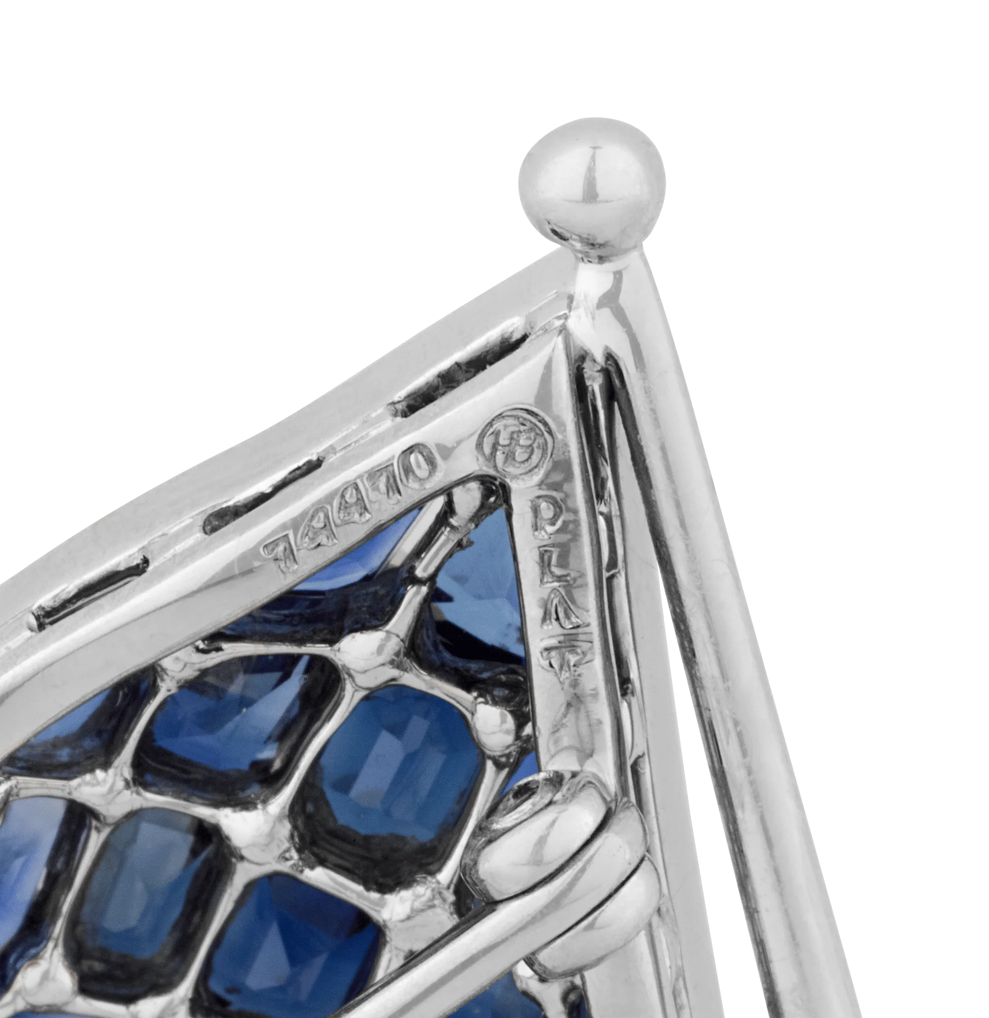 Oscar Heyman Ruby, Sapphire and Diamond American Flag Brooch - Image 2