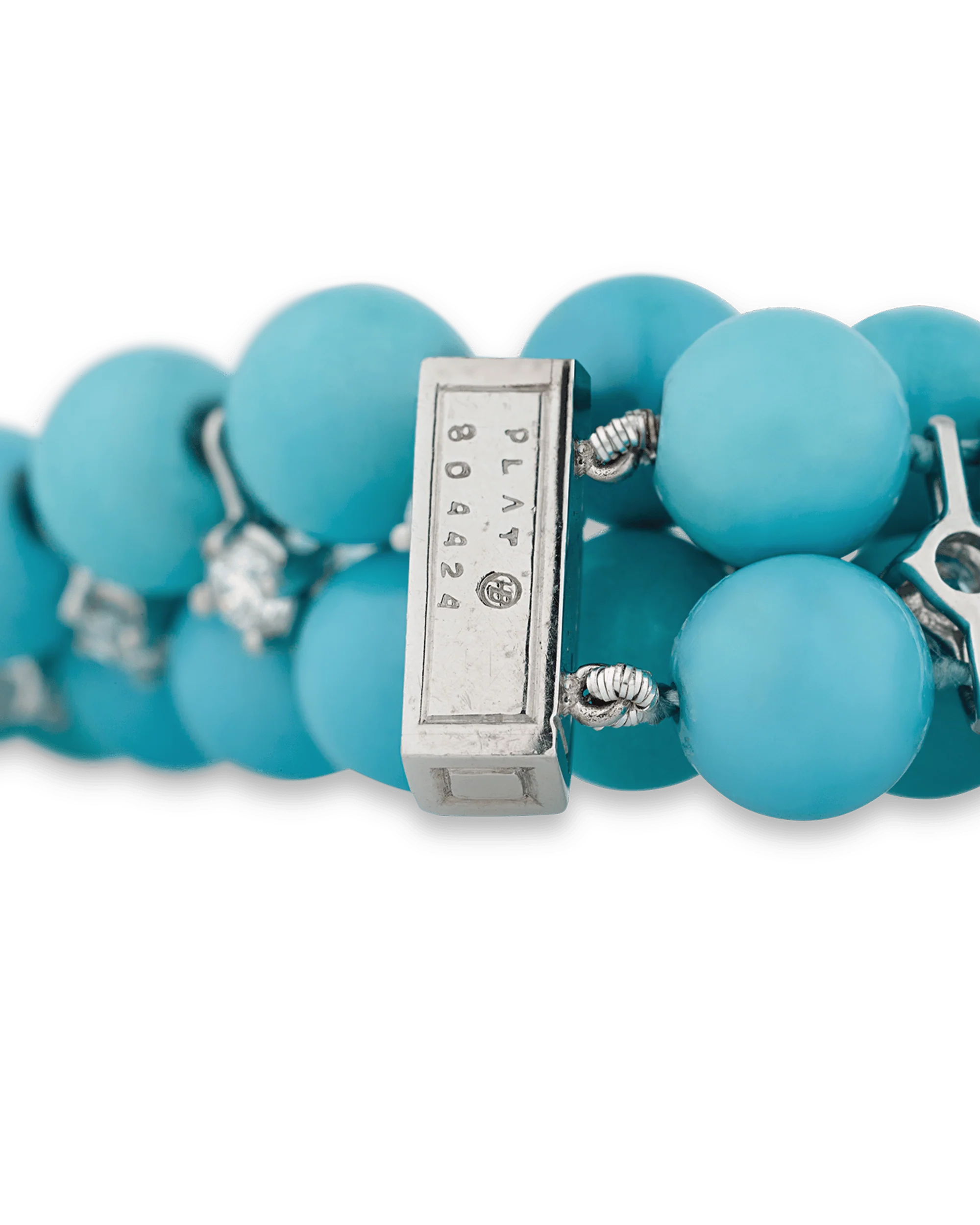 Oscar Heyman Turquoise and Diamond Bracelet - Image 3
