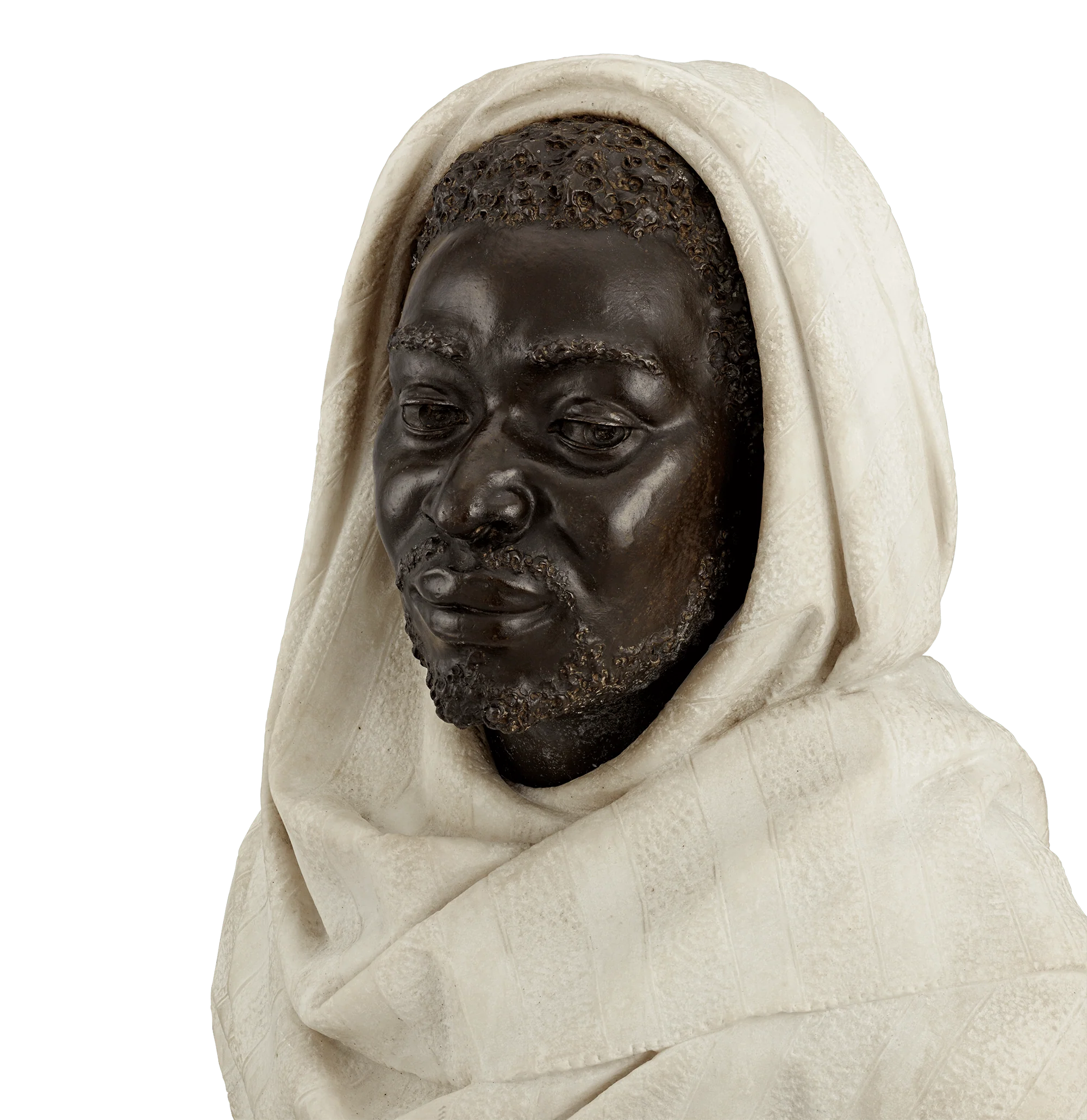 Pair of Bronze and Marble Busts by Henry Dasson and C. Caccia - Image 3