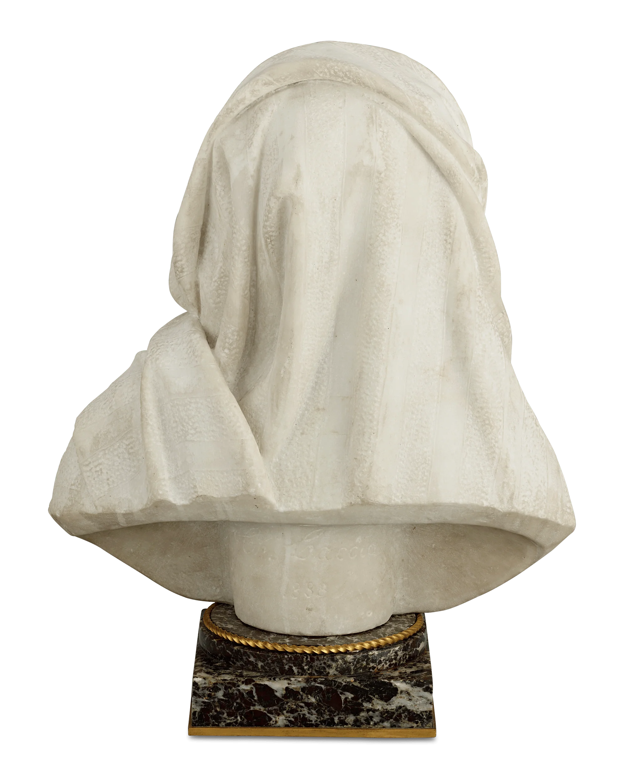 Pair of Bronze and Marble Busts by Henry Dasson and C. Caccia - Image 5
