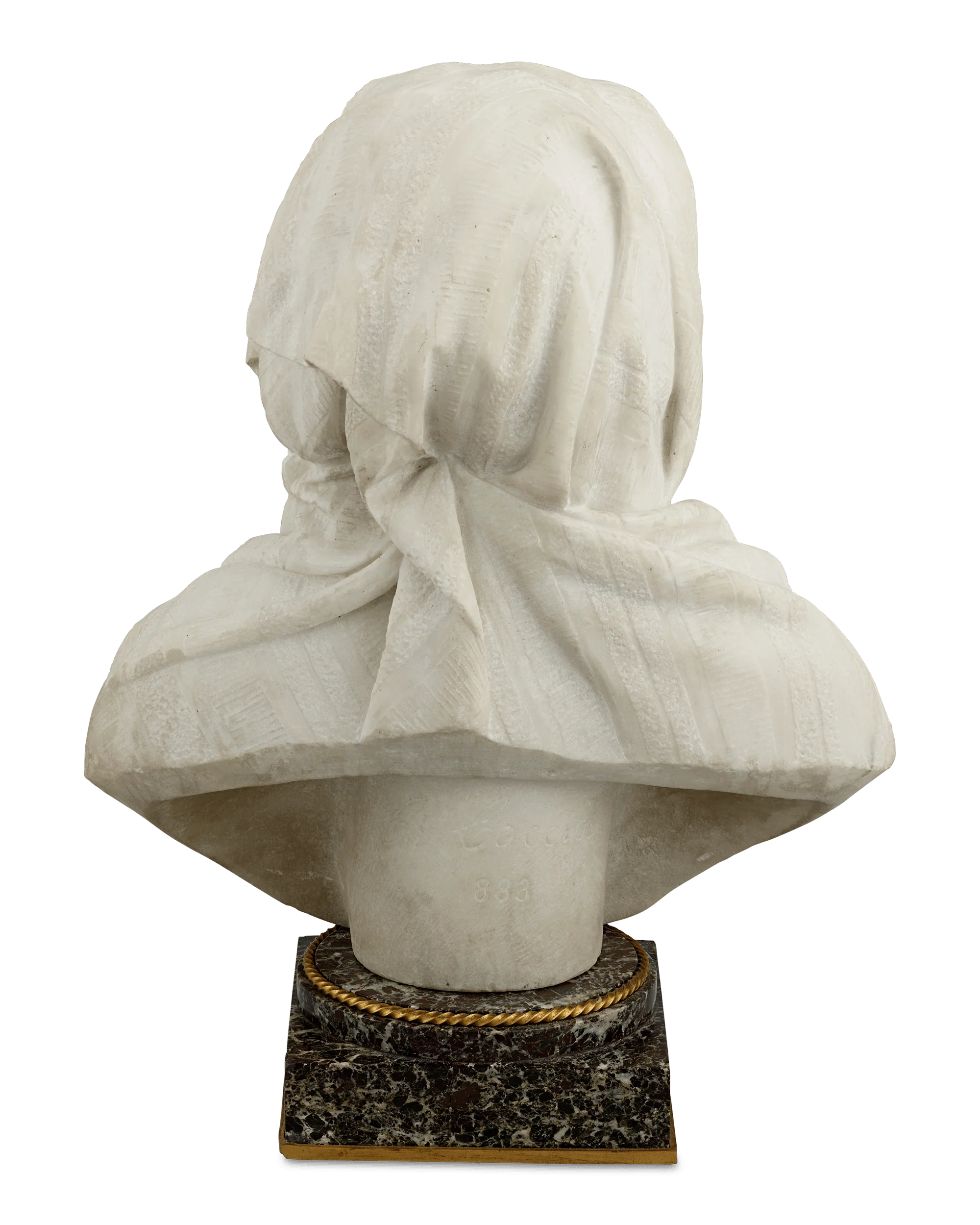 Pair of Bronze and Marble Busts by Henry Dasson and C. Caccia - Image 8