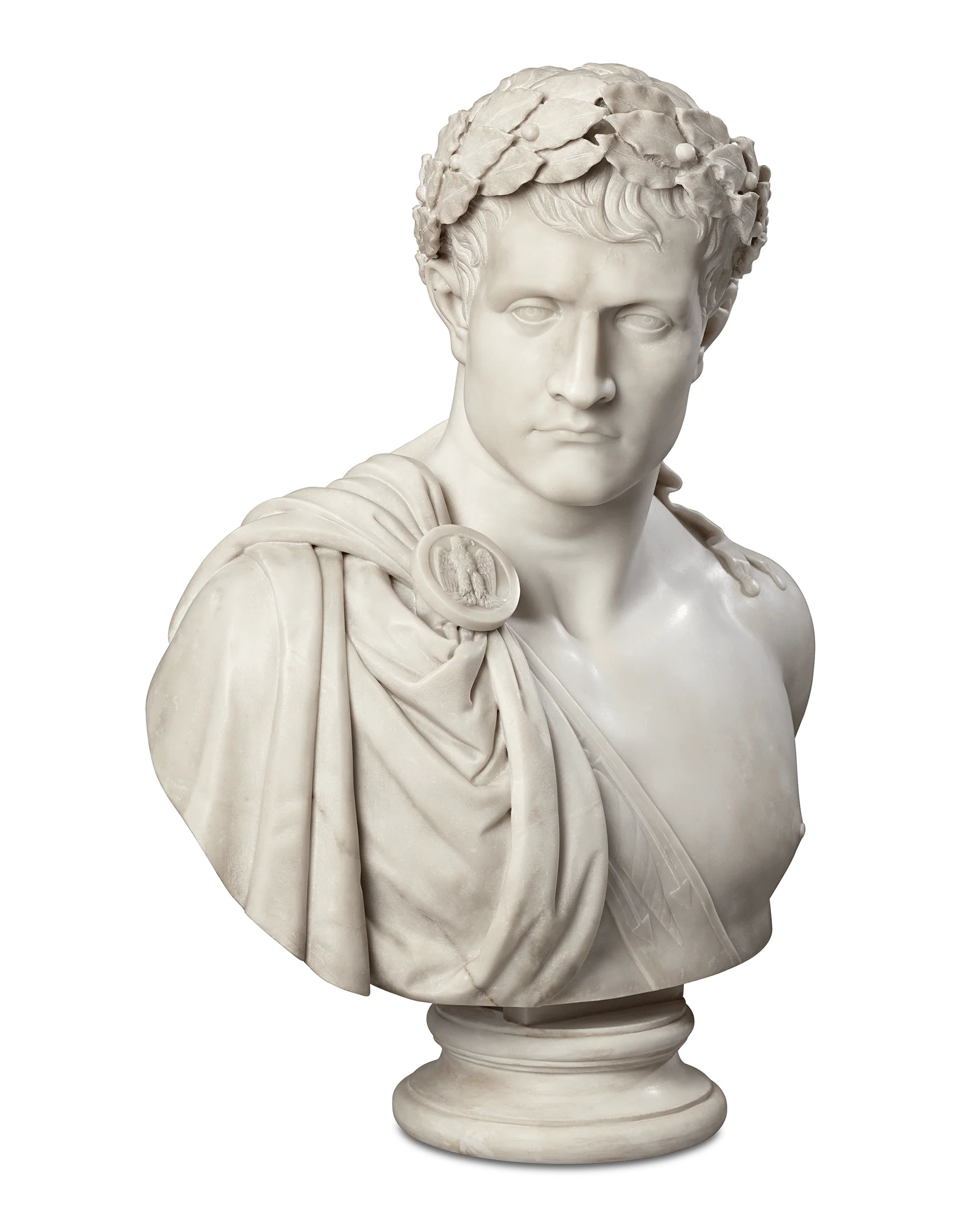 Pair of Carrara Marble Busts of the Emperor Napoleon and Empress Marie Louise - Image 4
