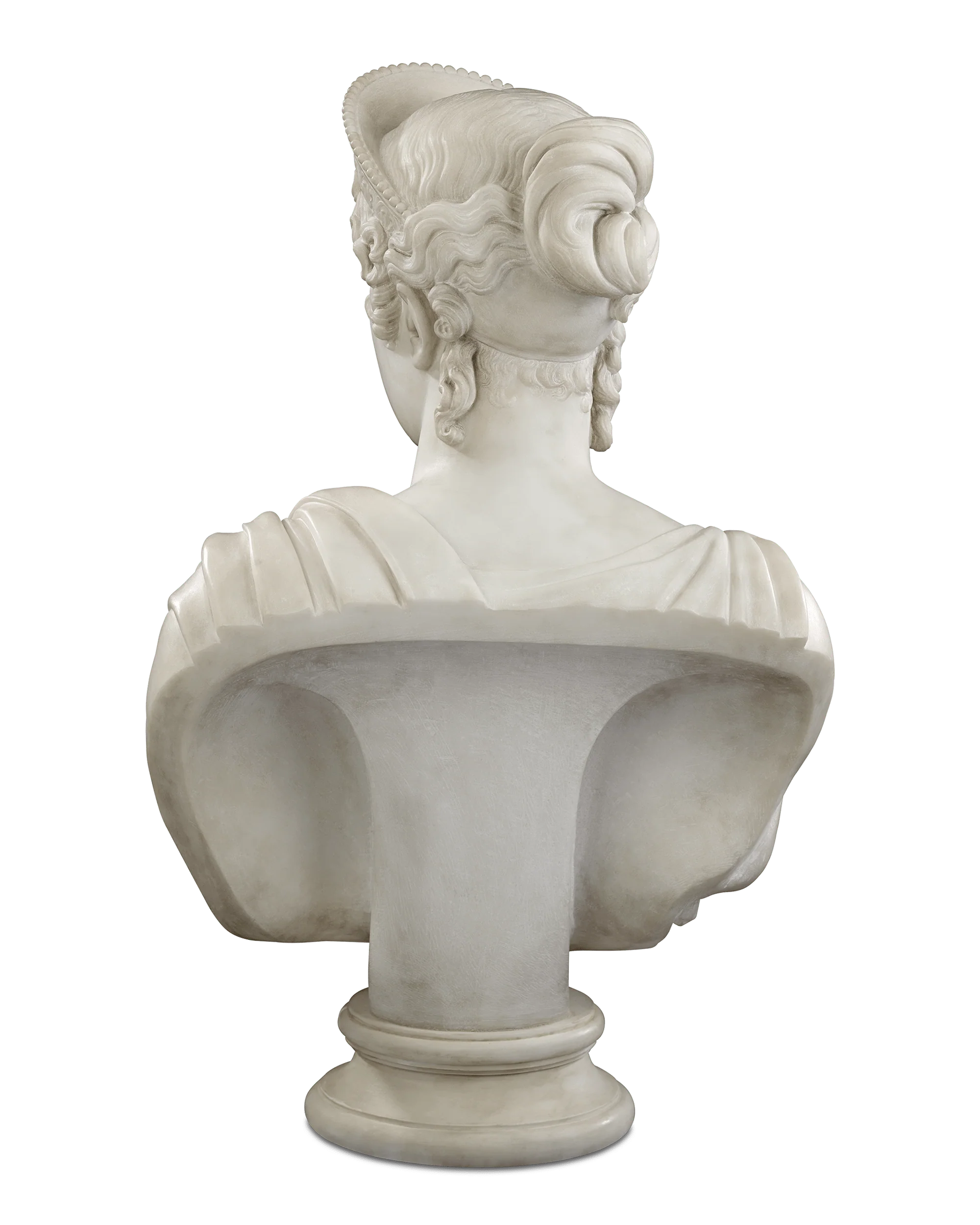 Pair of Carrara Marble Busts of the Emperor Napoleon and Empress Marie Louise - Image 9