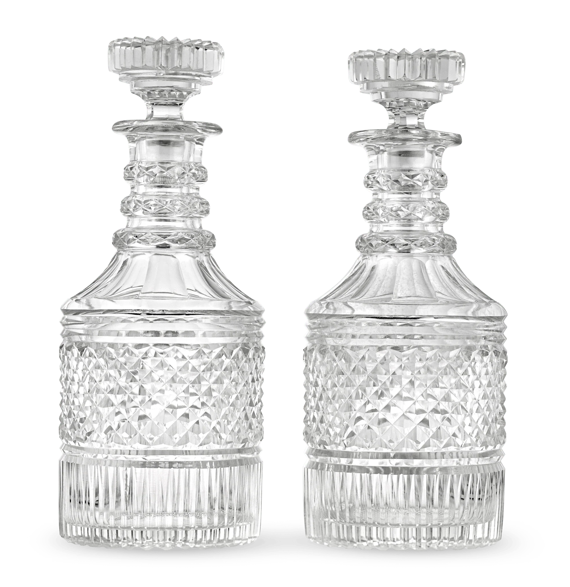 Pair of Cut Glass Decanters