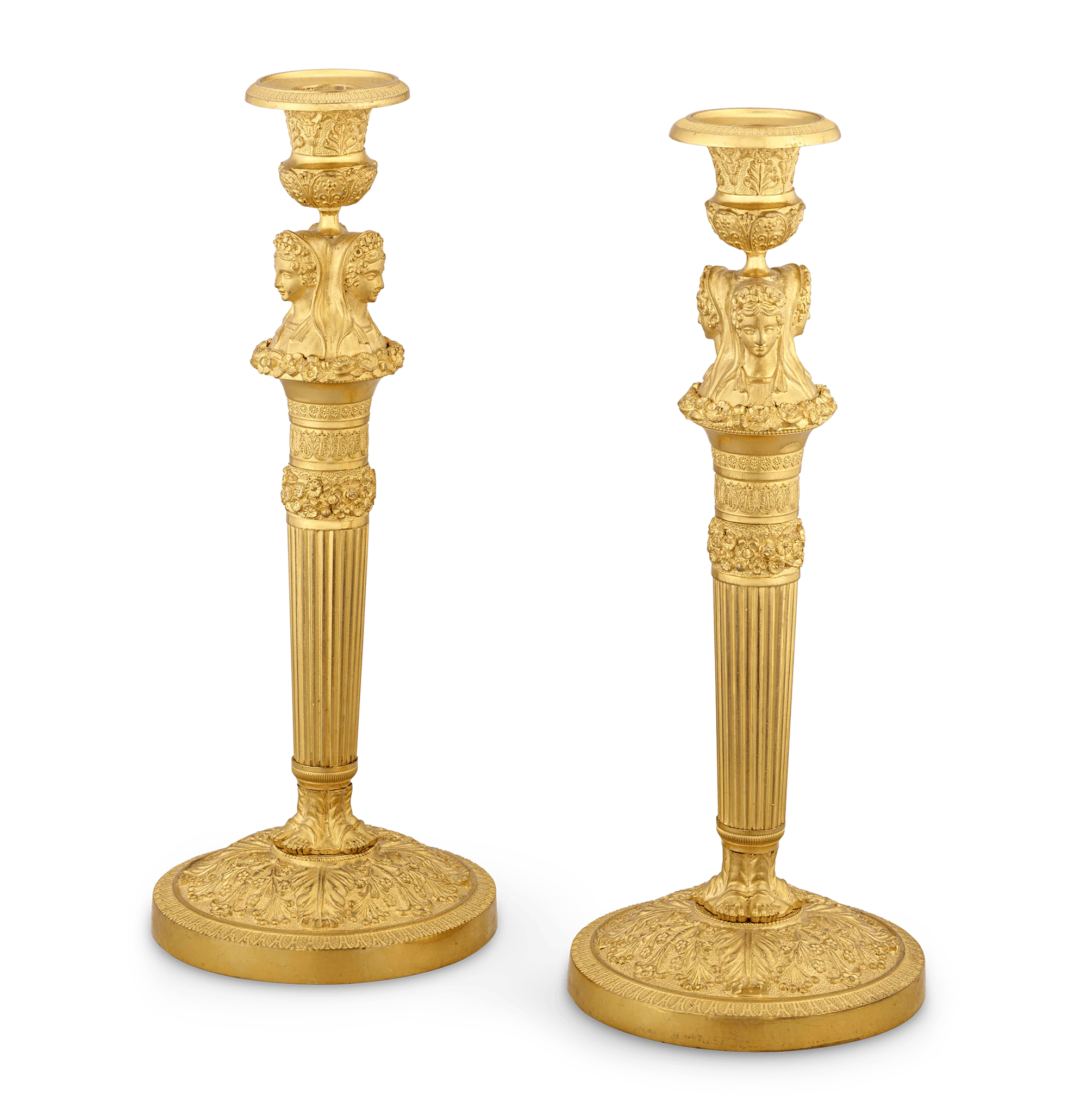 Pair of Empire Candlesticks by Claude Galle