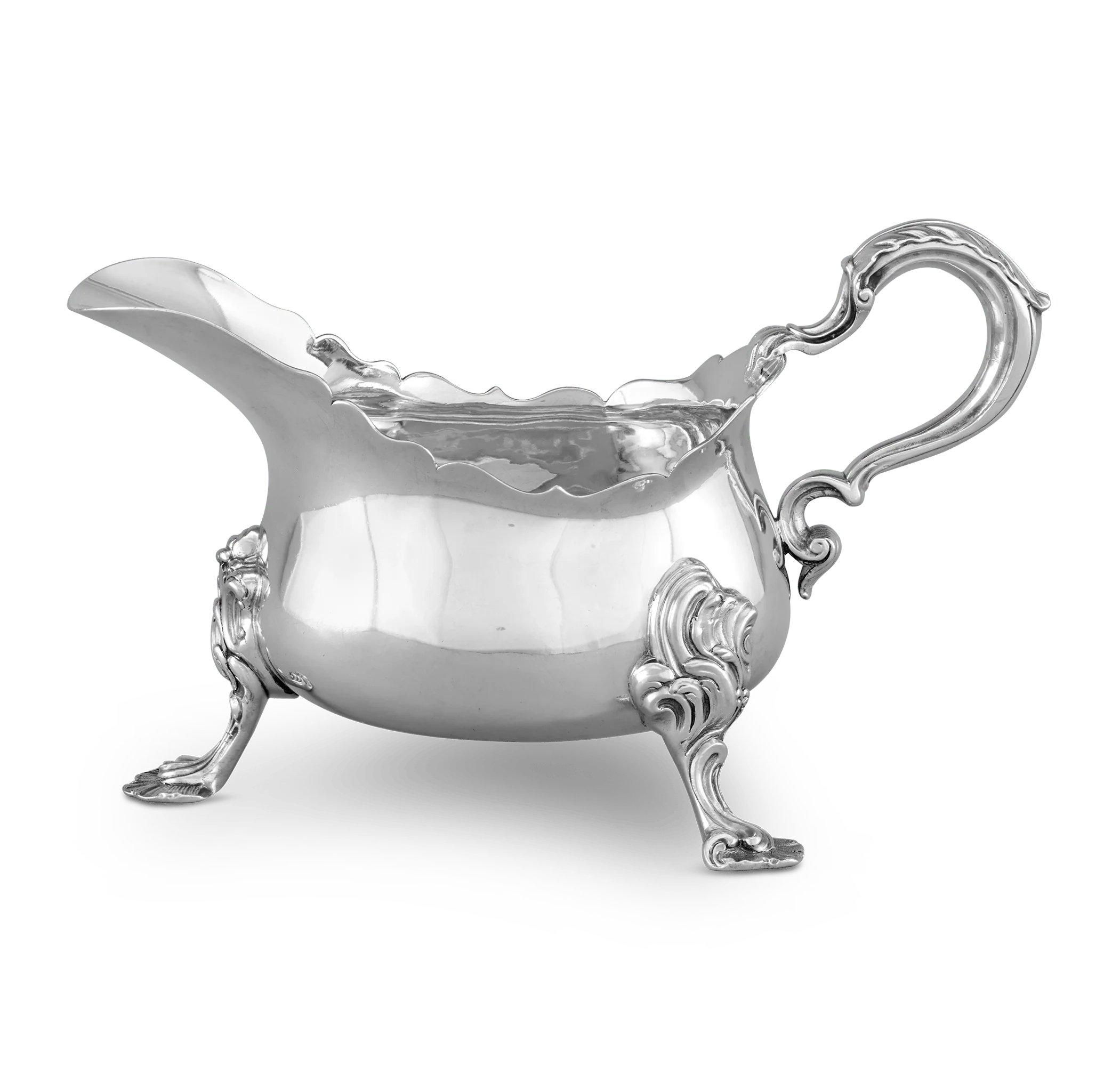 Pair of George II Silver Sauceboats by John Kircup - Image 3
