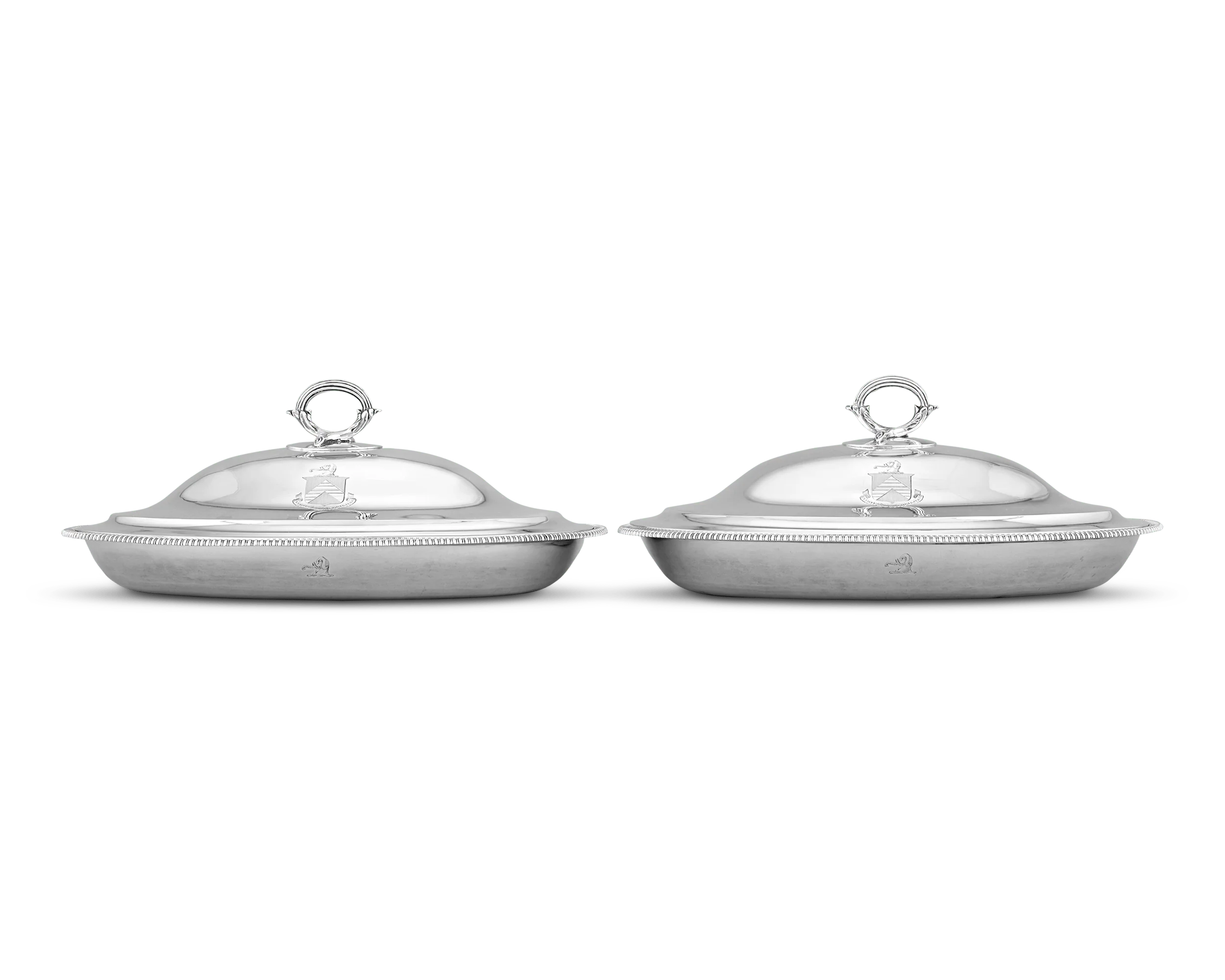 Pair of Georgian Silver Entrée Dishes by T&J Creswick - Image 2