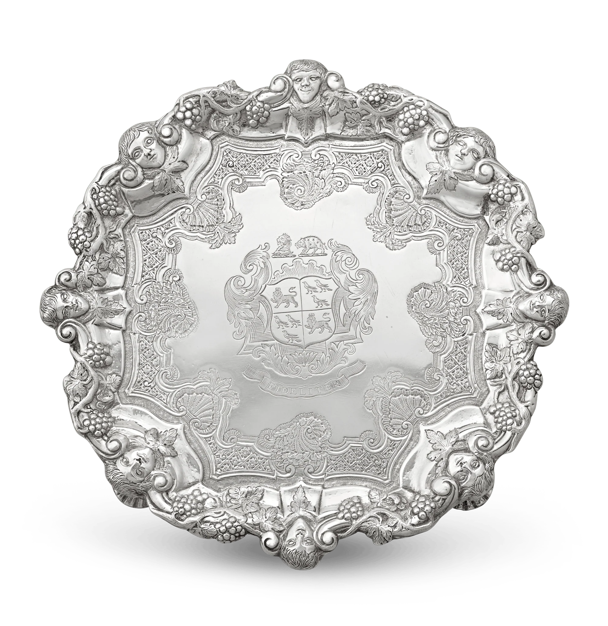 Pair of Georgian Silver Salvers by Frederick Kandler - Image 3