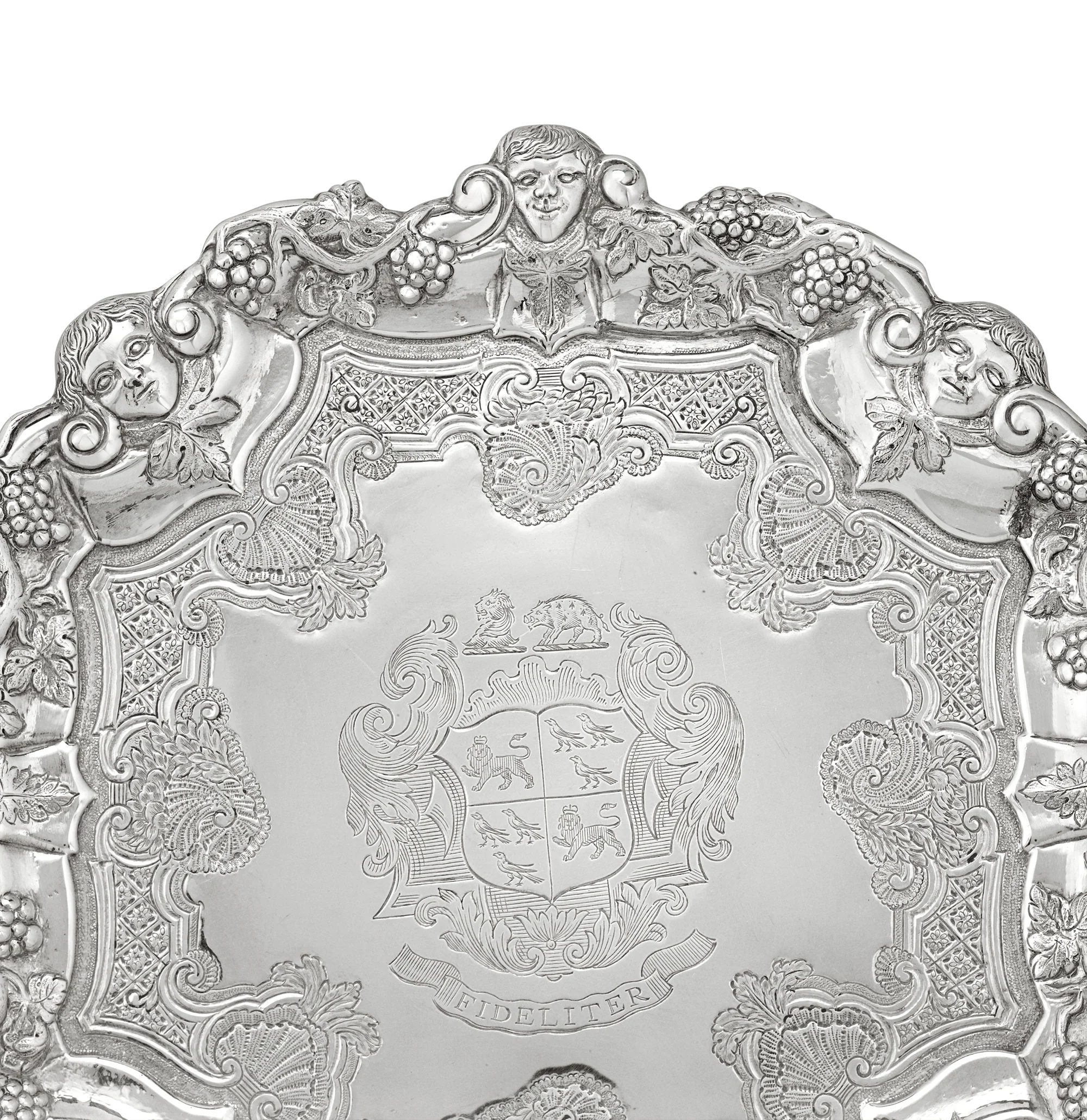Pair of Georgian Silver Salvers by Frederick Kandler - Image 4