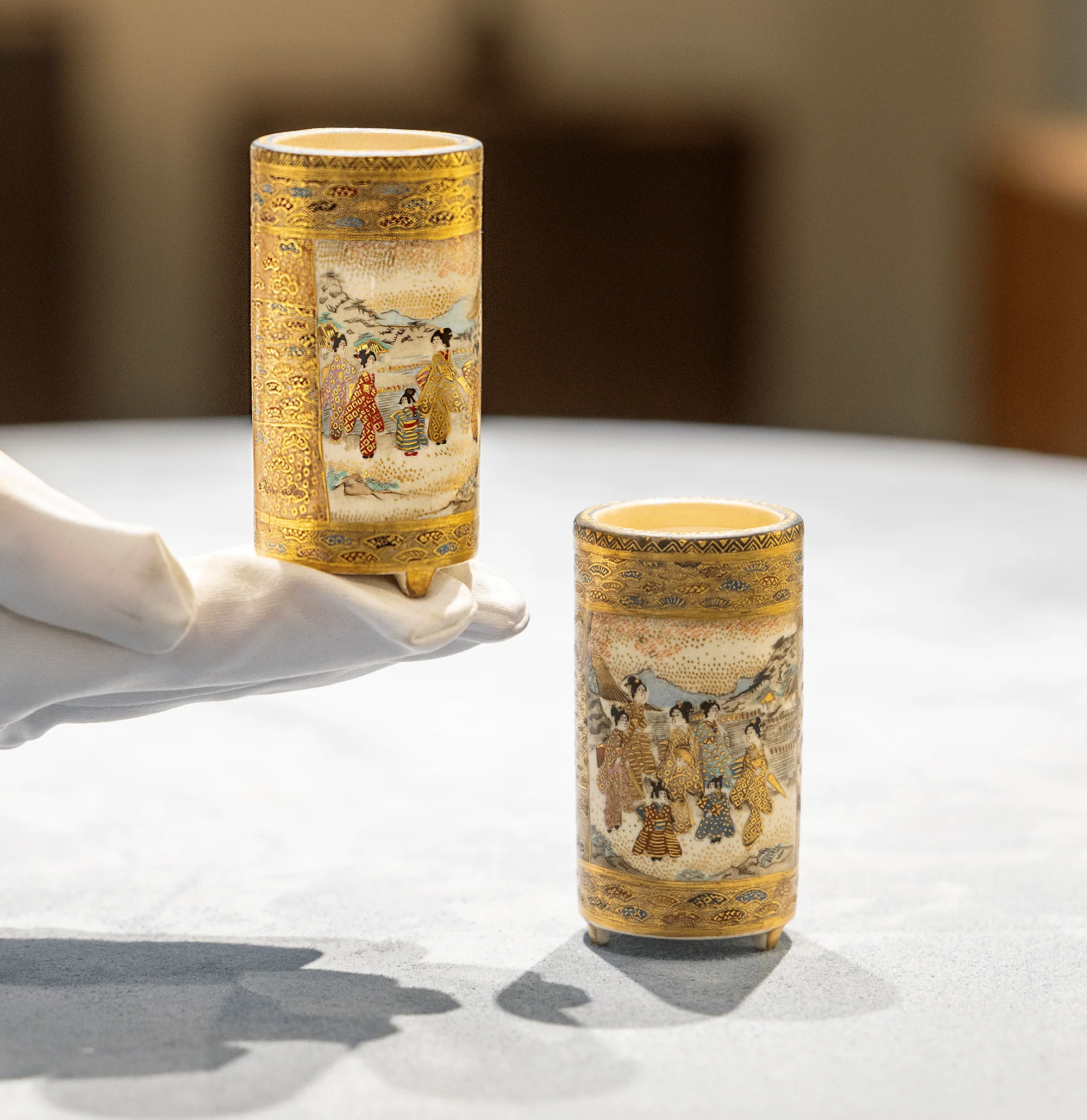 Pair of Satsuma Sake Cups - Image 5