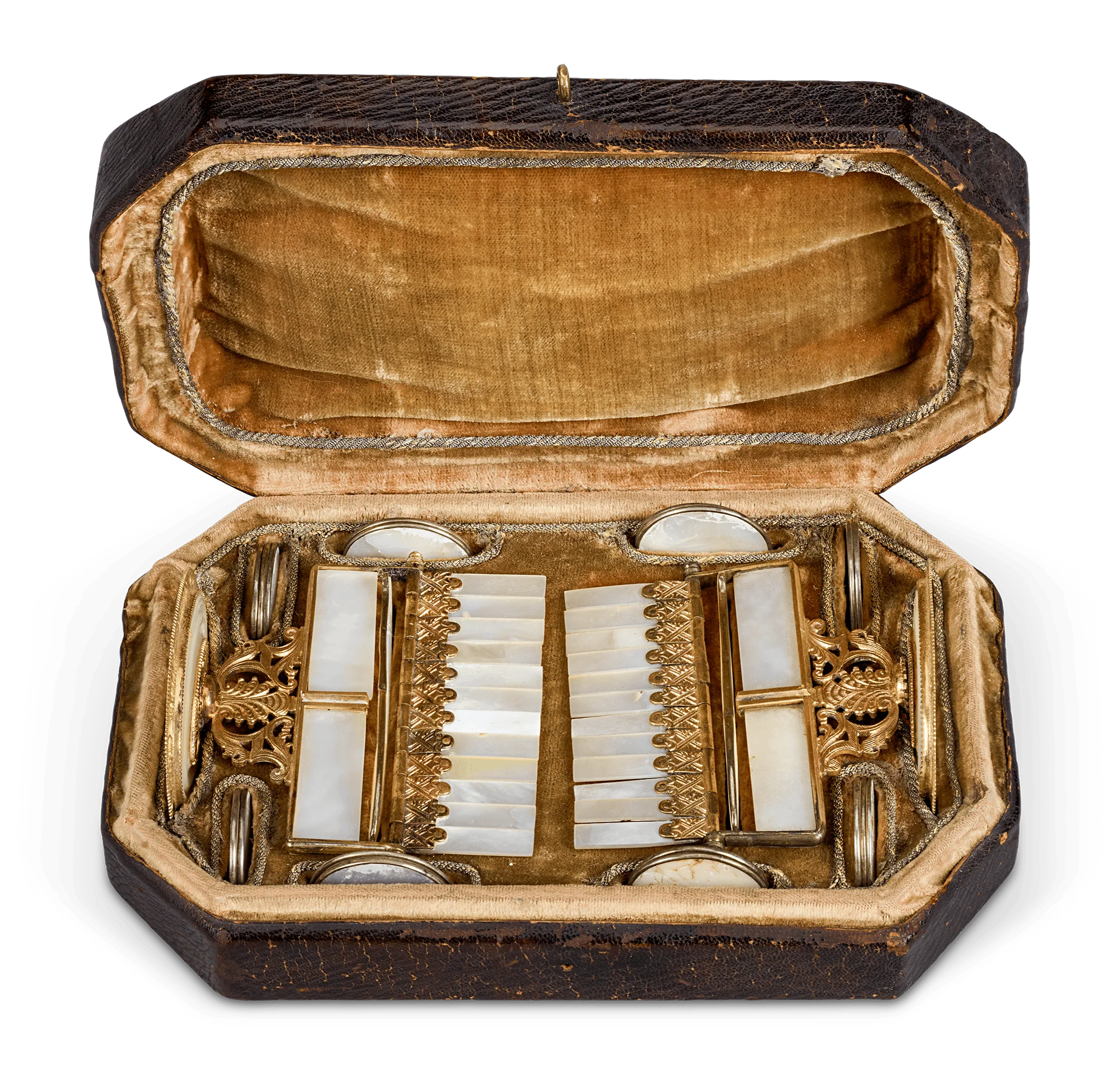 Palais Royal Mother-of-Pearl and Gilded Brass Game Counters - Image 2