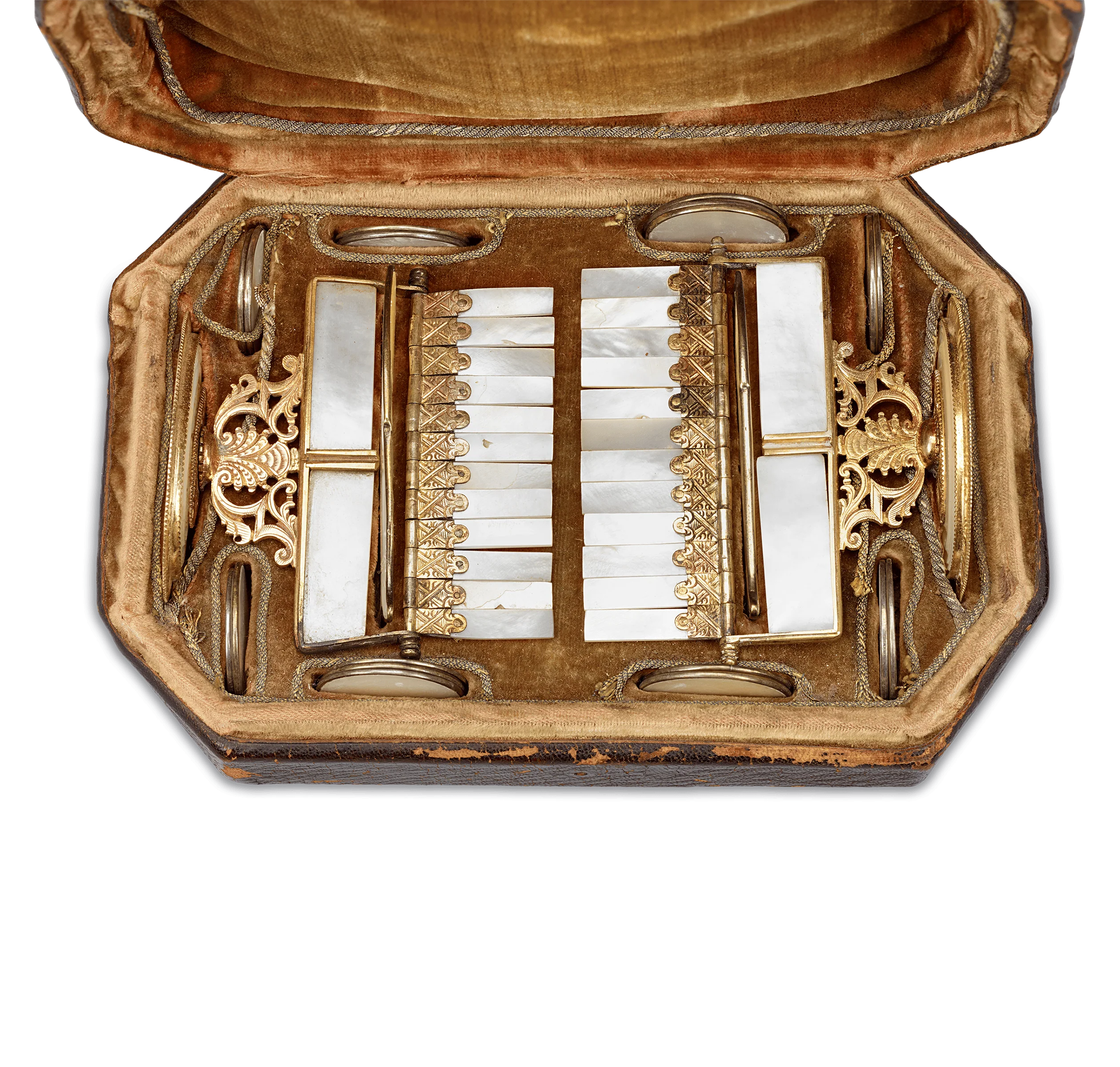 Palais Royal Mother-of-Pearl and Gilded Brass Game Counters - Image 3
