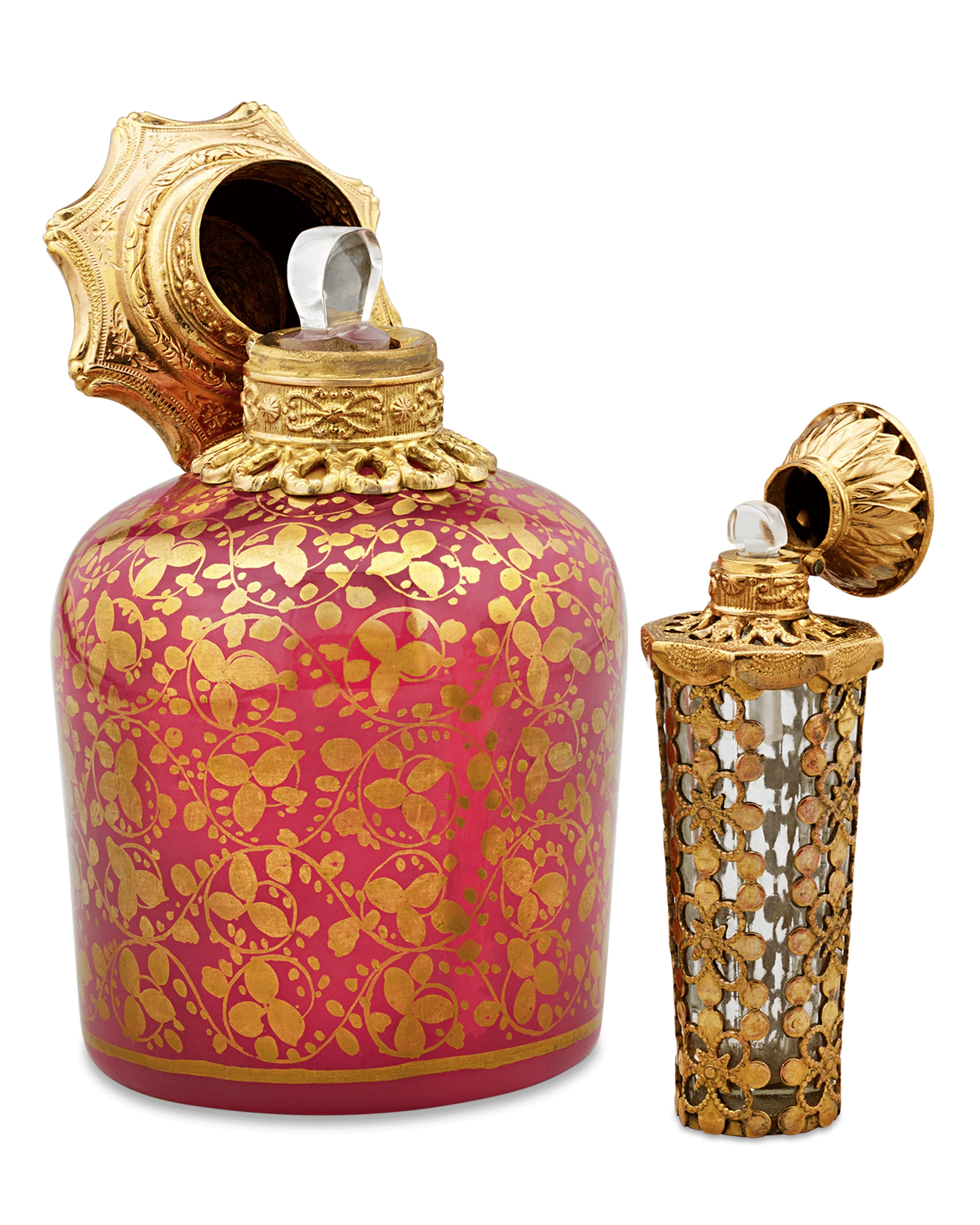 Palais-Royal Mother-of-Pearl Perfume Box and Flasks - Image 4