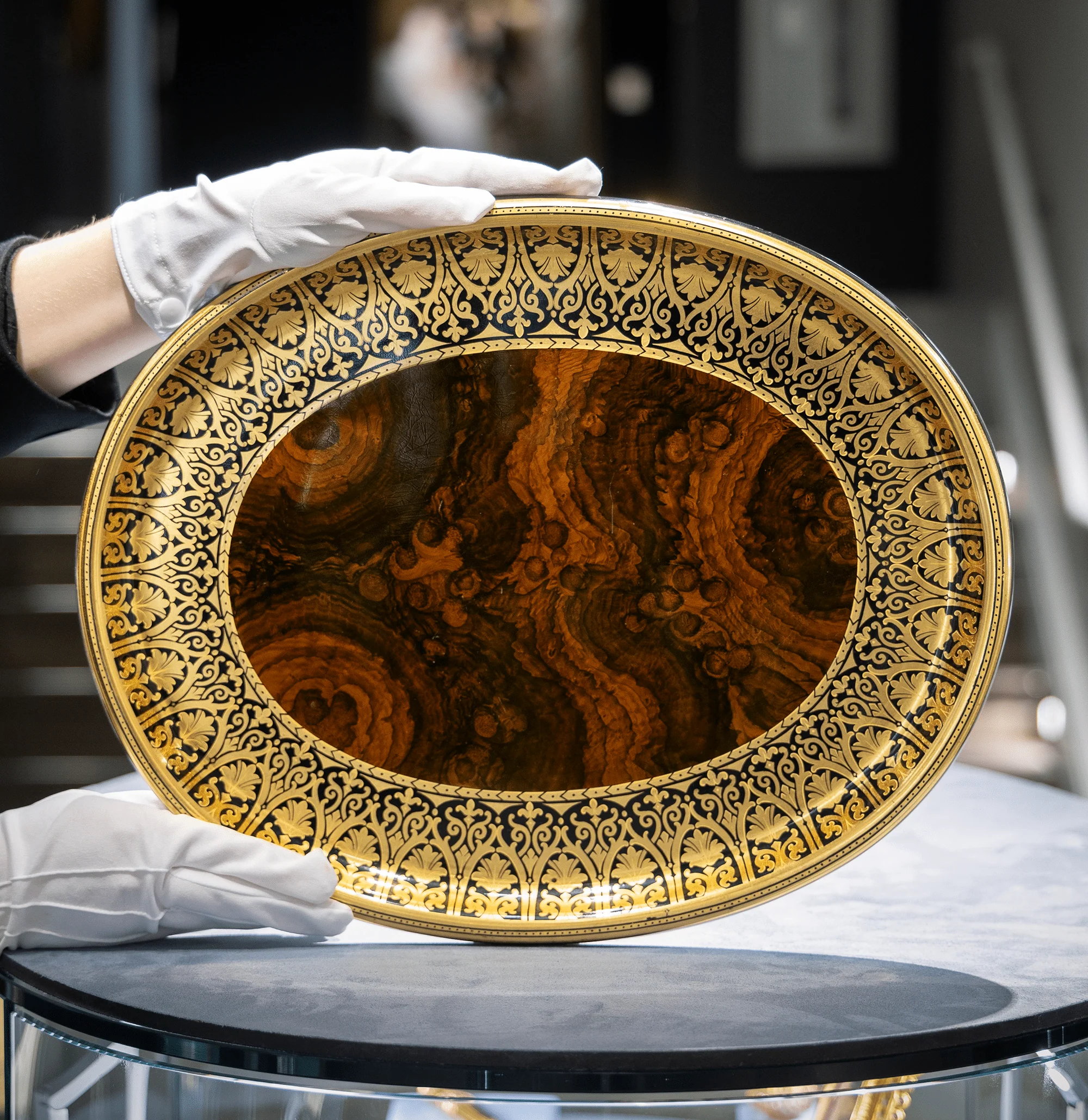 Papier-maché Tray by Henry Loveridge & Co. - Image 2