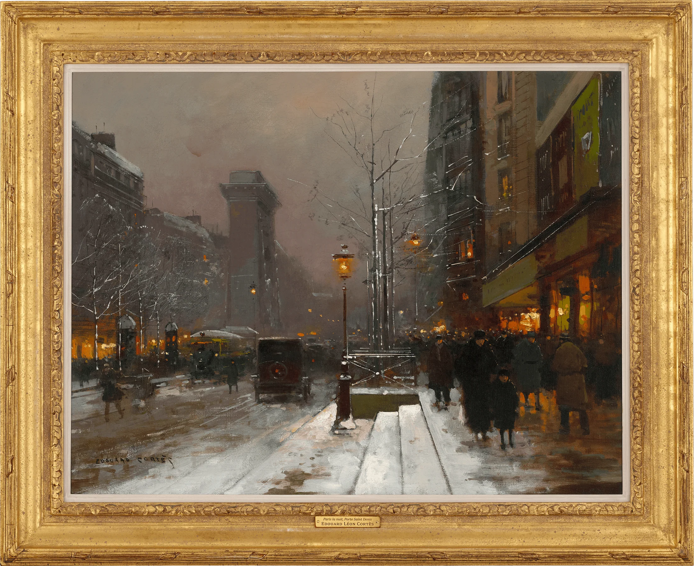 Paris la nuit, Porte Saint Denis by Edouard Léon Cortès - Image 2