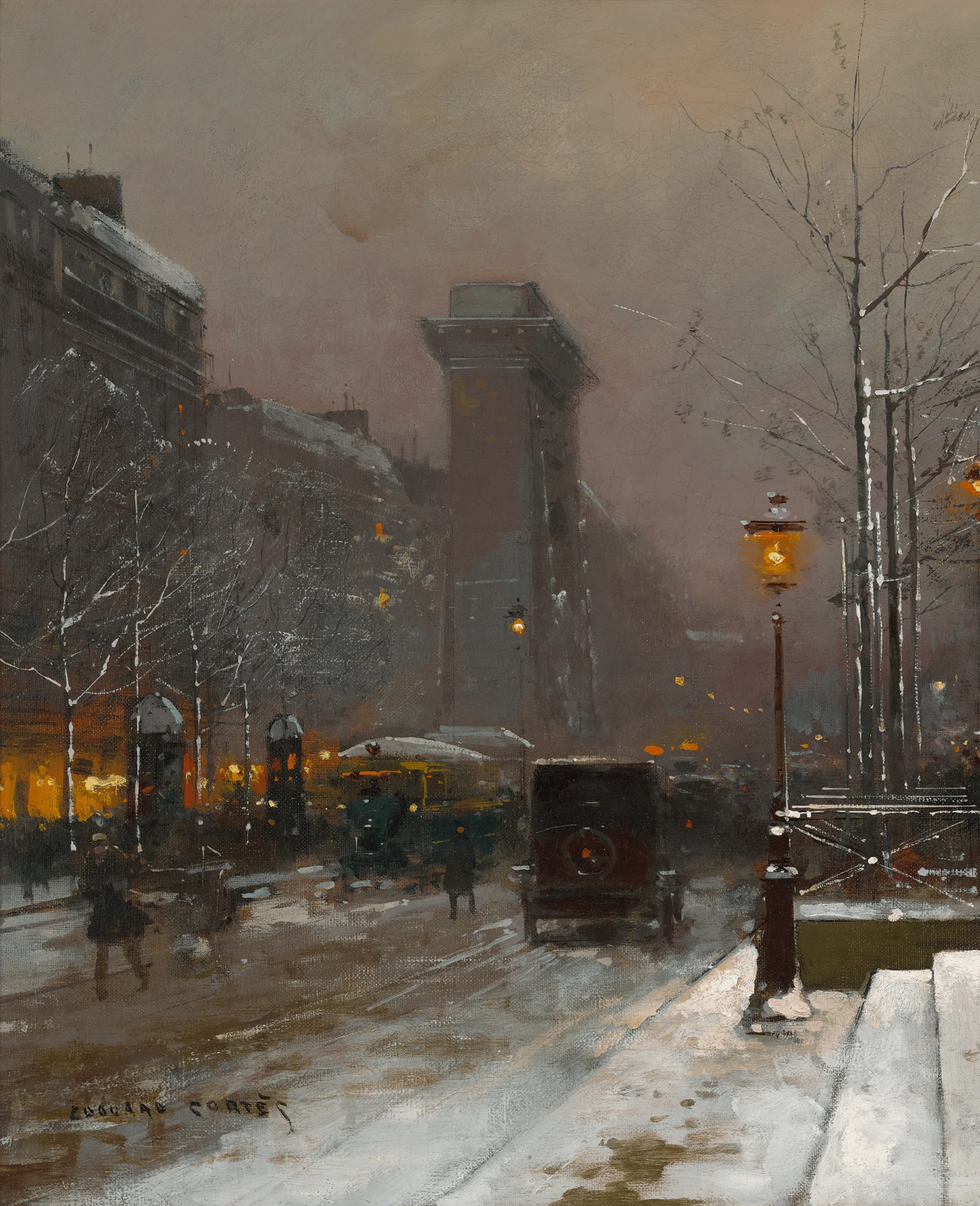 Paris la nuit, Porte Saint Denis by Edouard Léon Cortès - Image 3
